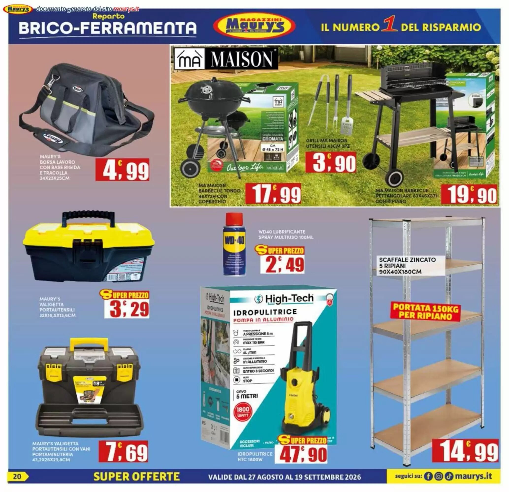 Volantino promozionale Maury's  valide dal 27/08/2026 - Pagina 20.