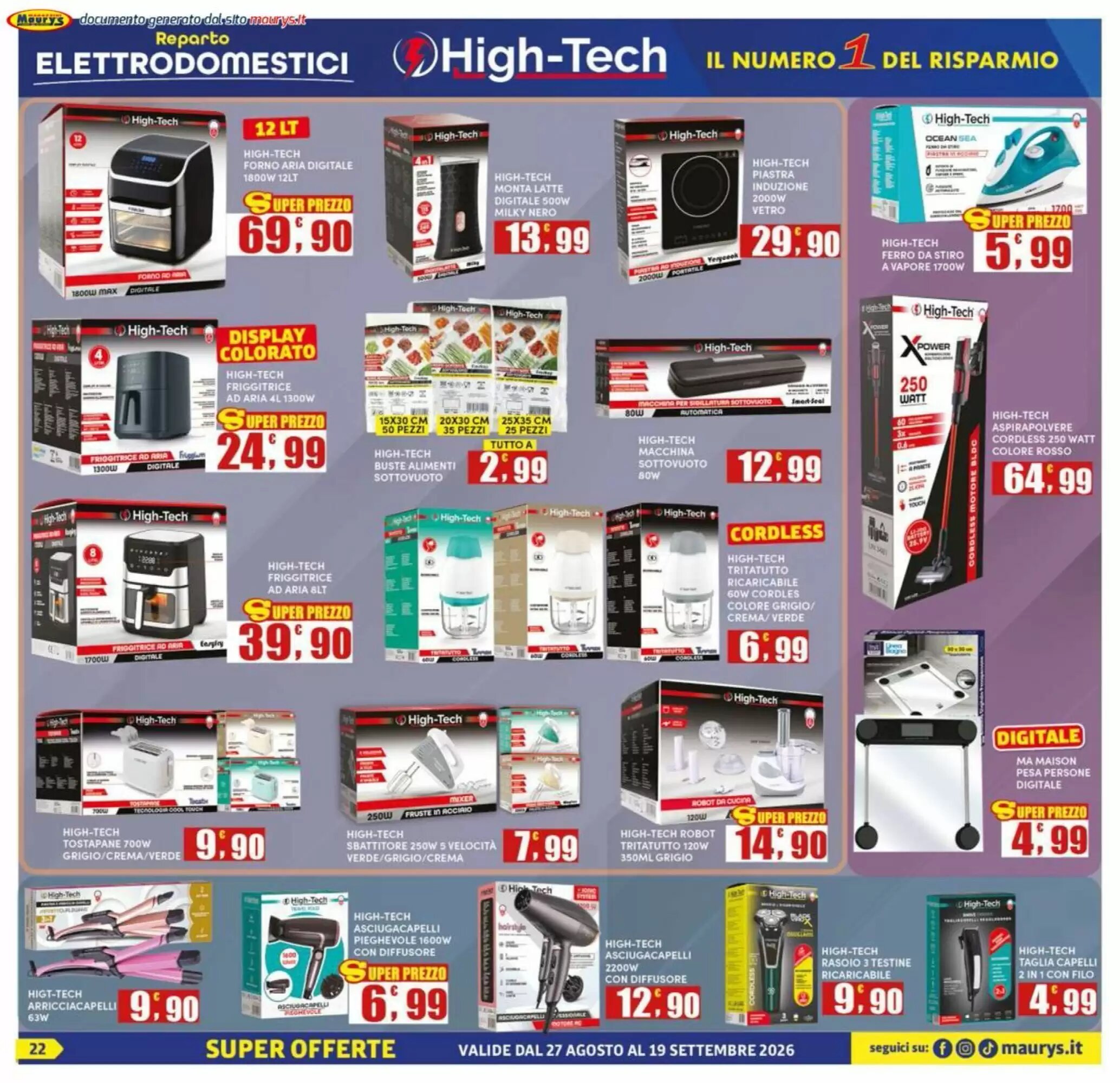 Volantino promozionale Maury's  valide dal 27/08/2026 - Pagina 22.