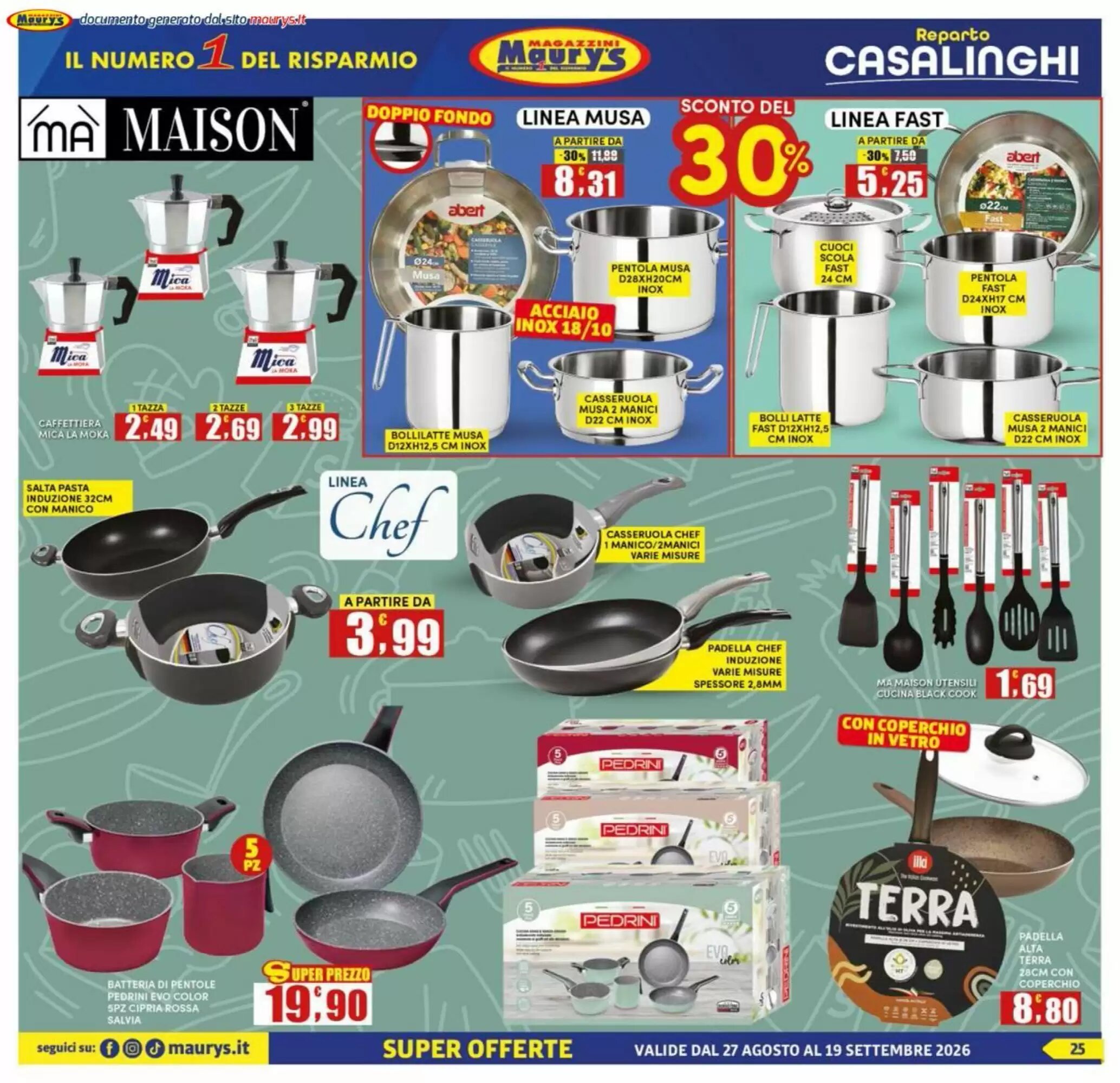 Volantino promozionale Maury's  valide dal 27/08/2026 - Pagina 25.