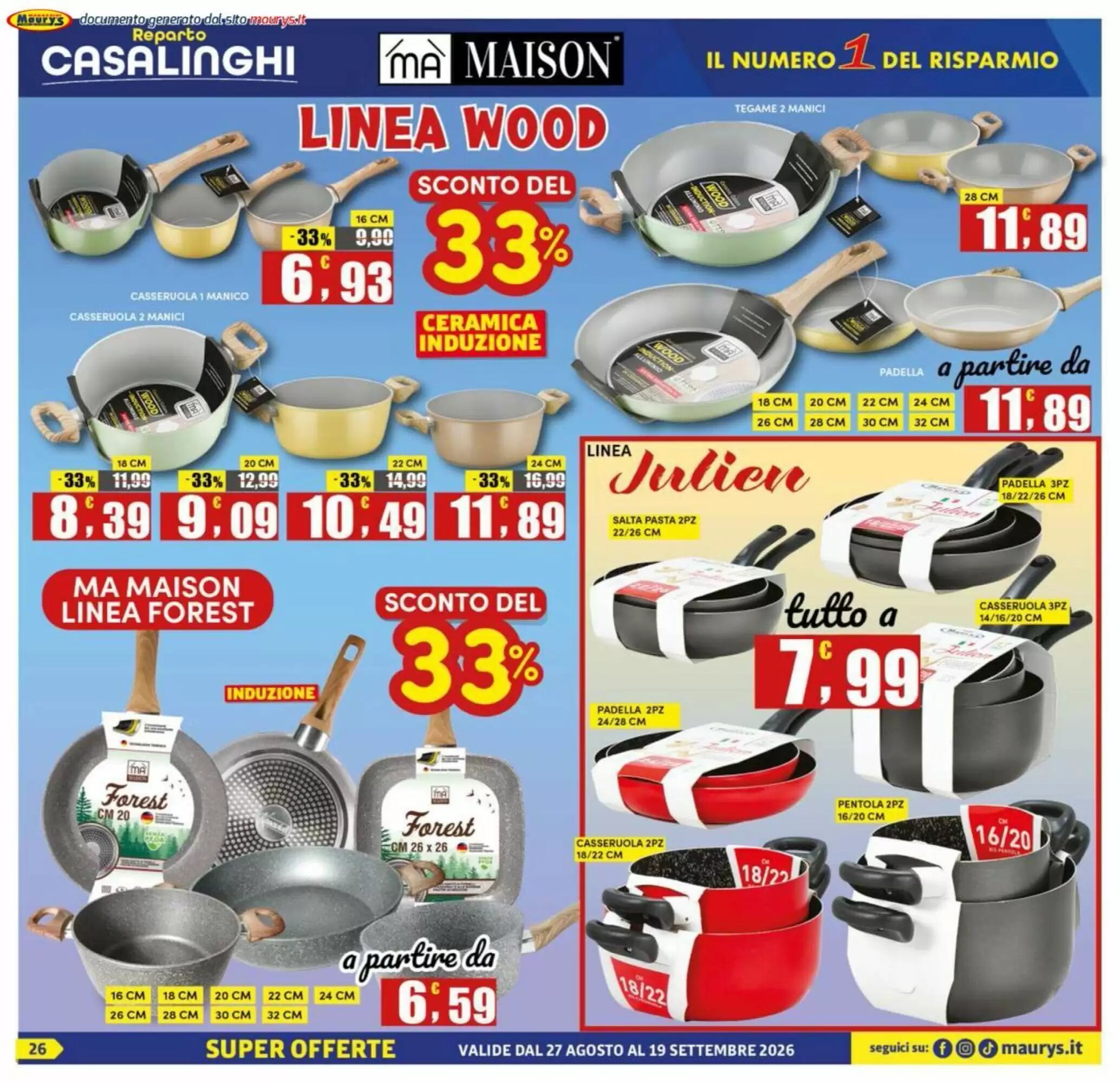 Volantino promozionale Maury's  valide dal 27/08/2026 - Pagina 26.