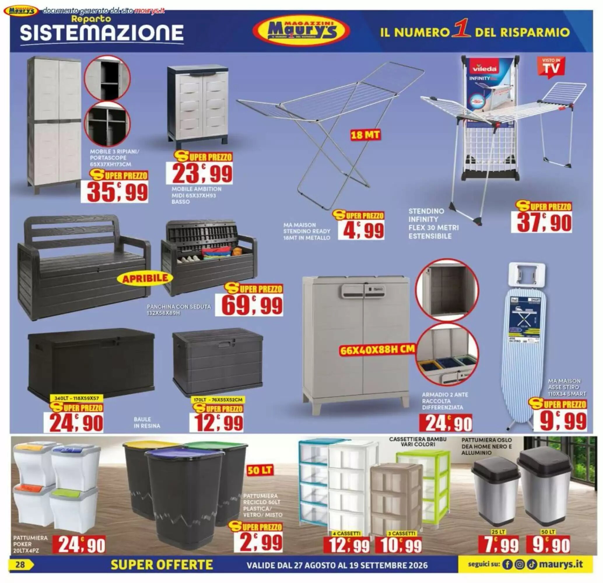 Volantino promozionale Maury's  valide dal 27/08/2026 - Pagina 28.