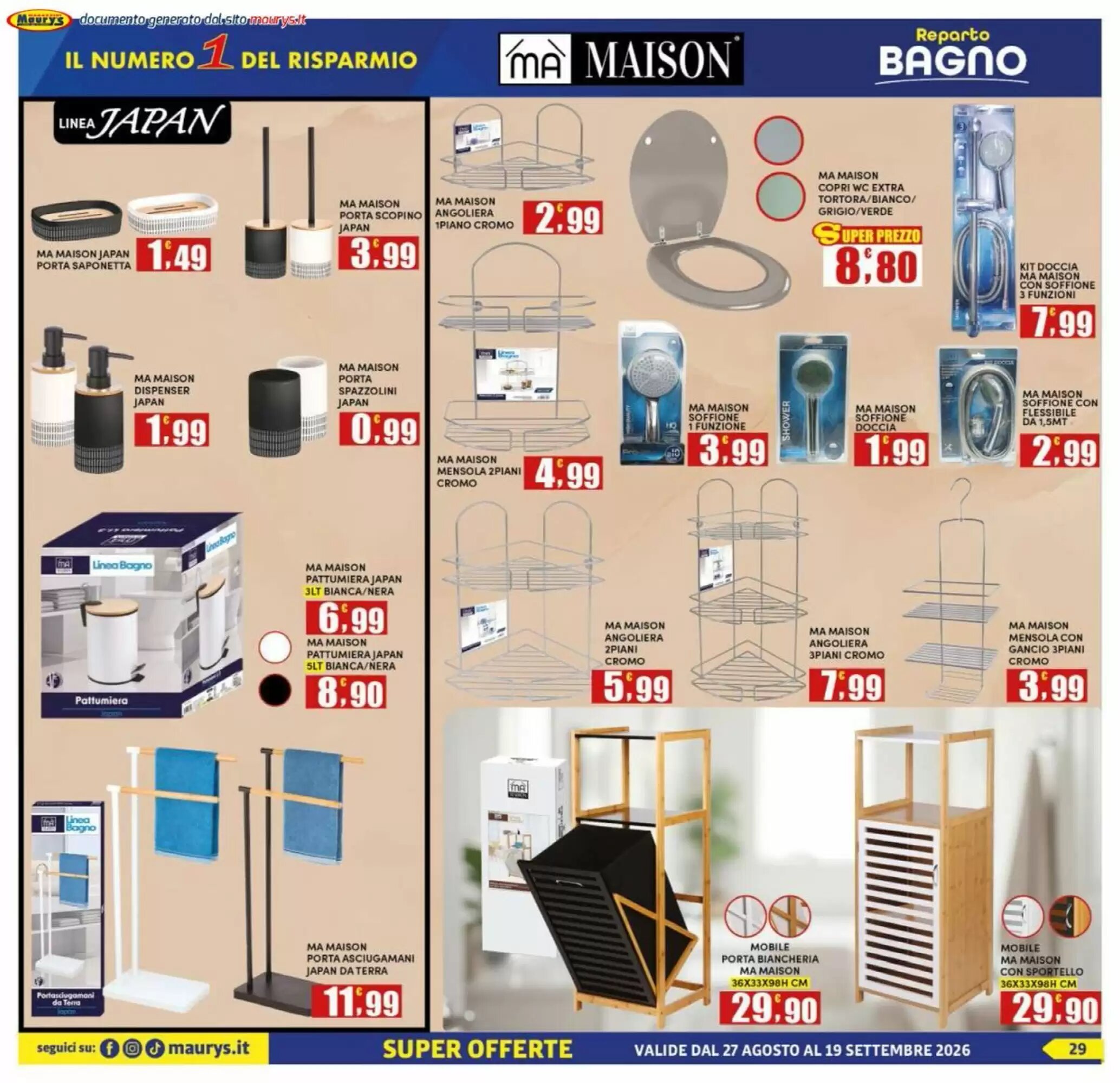 Volantino promozionale Maury's  valide dal 27/08/2026 - Pagina 29.