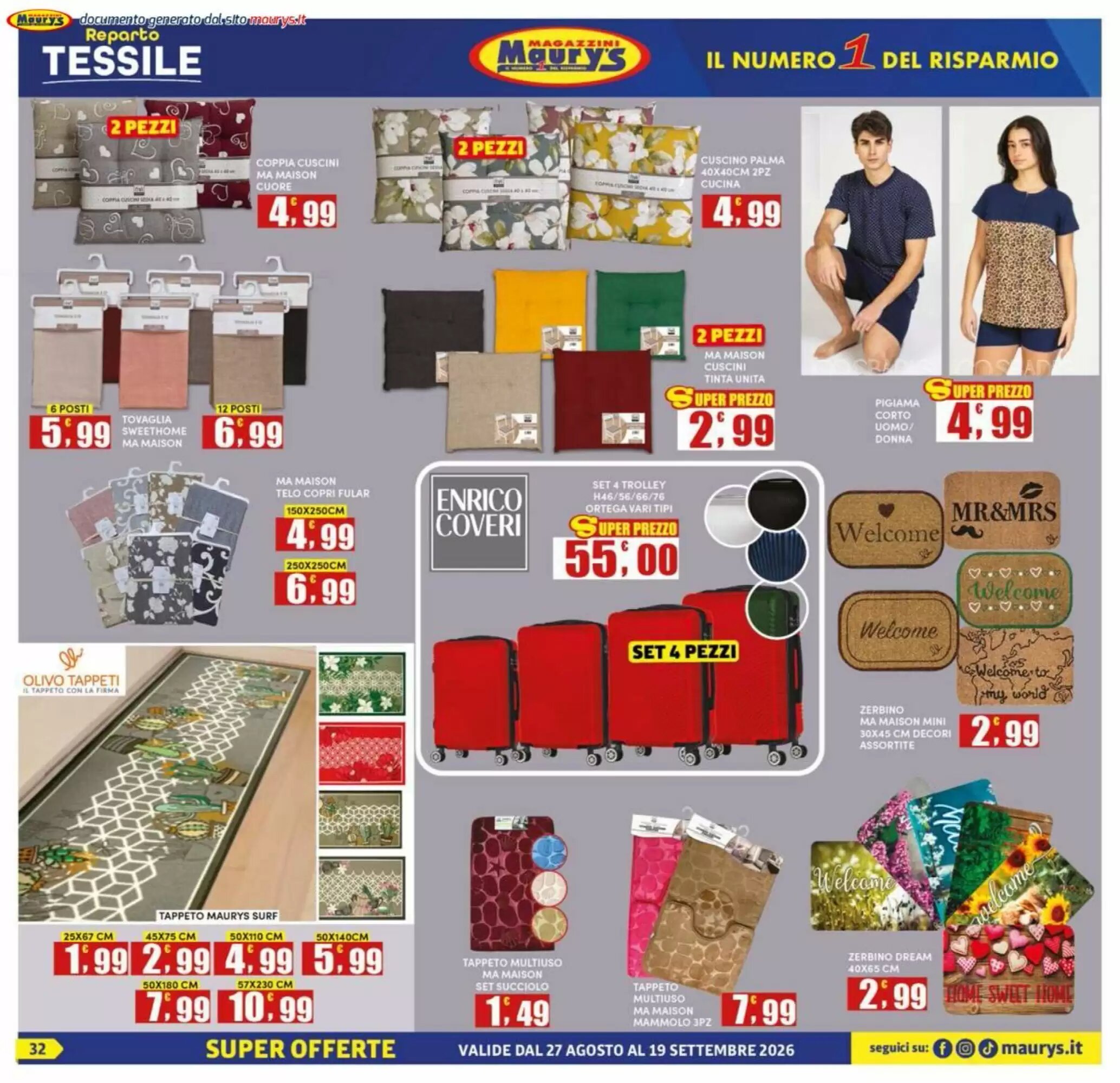 Volantino promozionale Maury's  valide dal 27/08/2026 - Pagina 32.