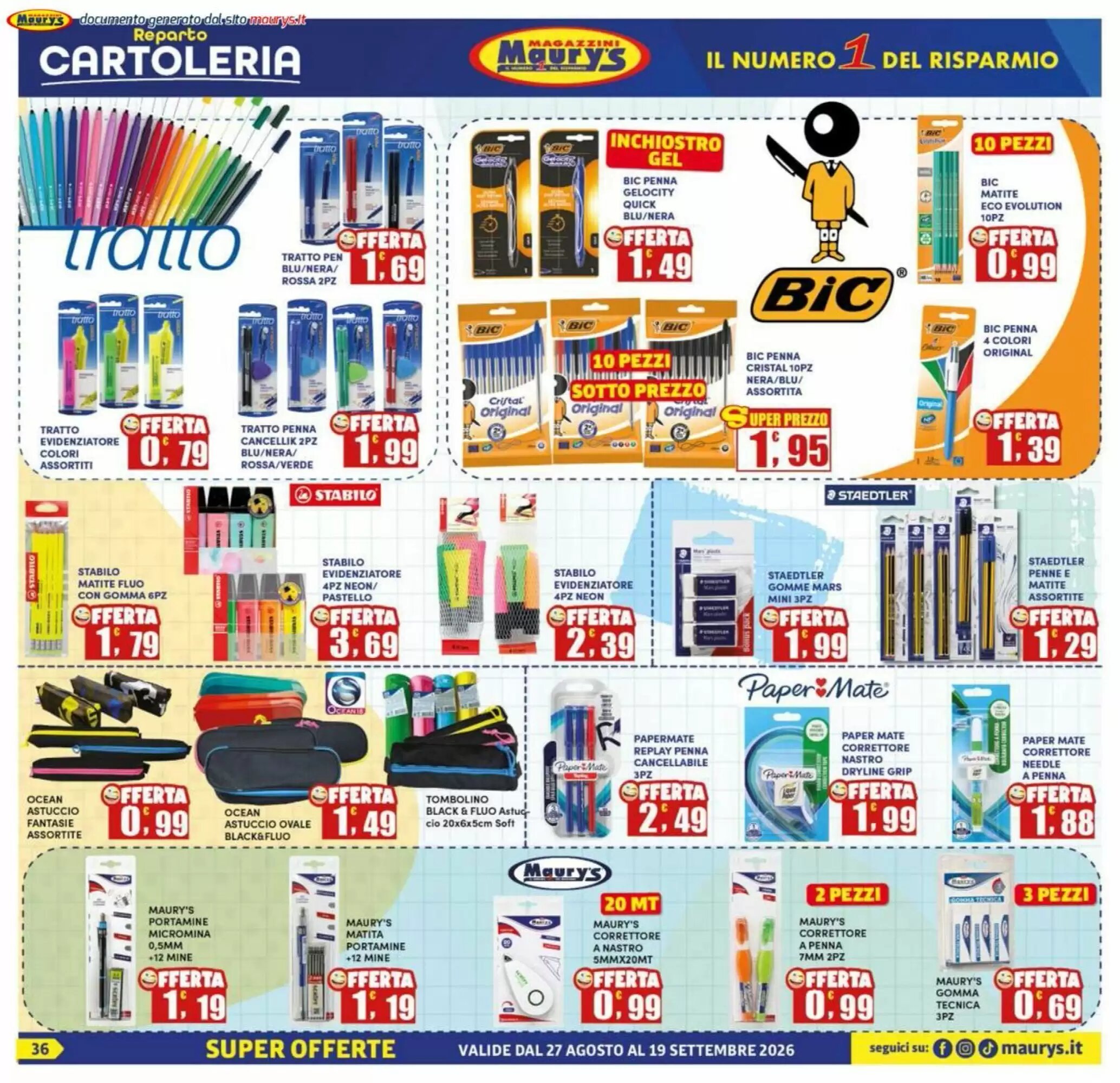 Volantino promozionale Maury's  valide dal 27/08/2026 - Pagina 36.