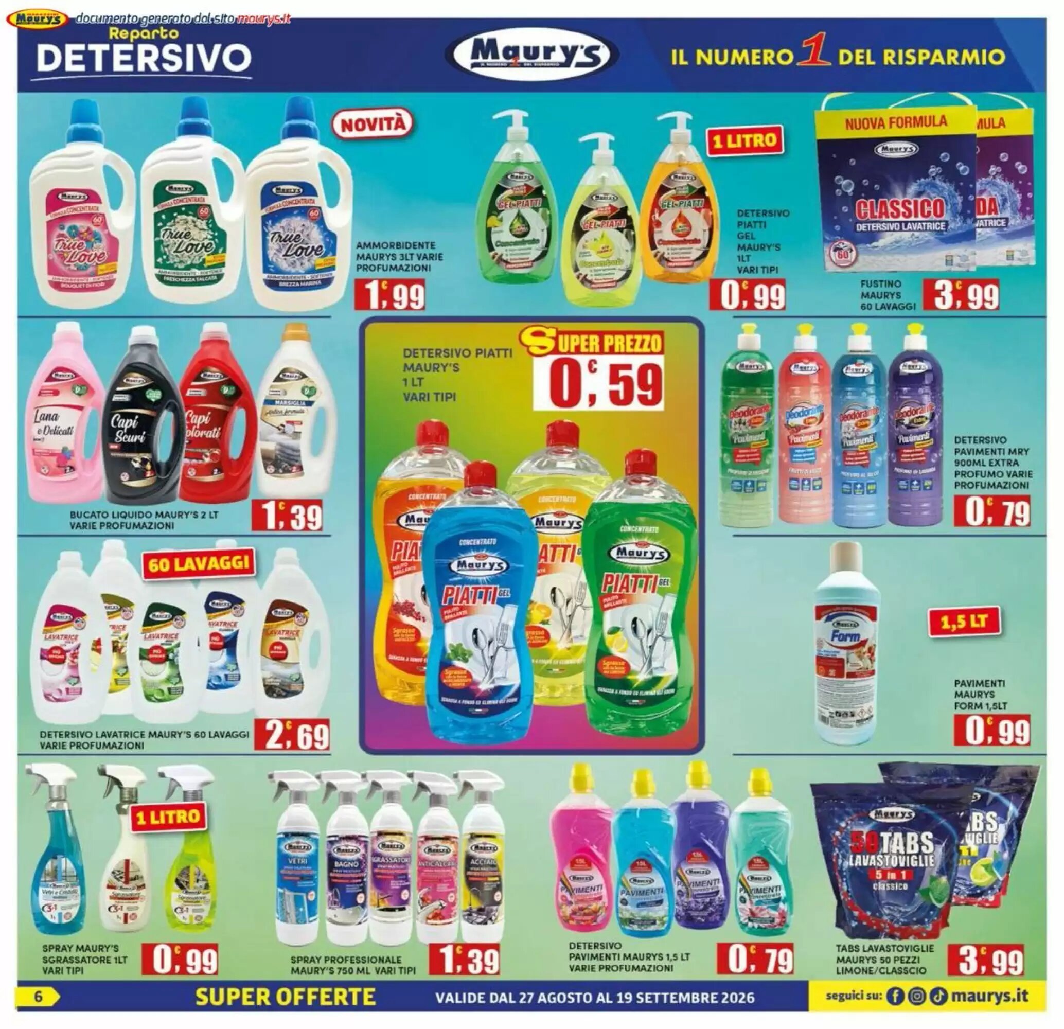 Volantino promozionale Maury's  valide dal 27/08/2026 - Pagina 6.
