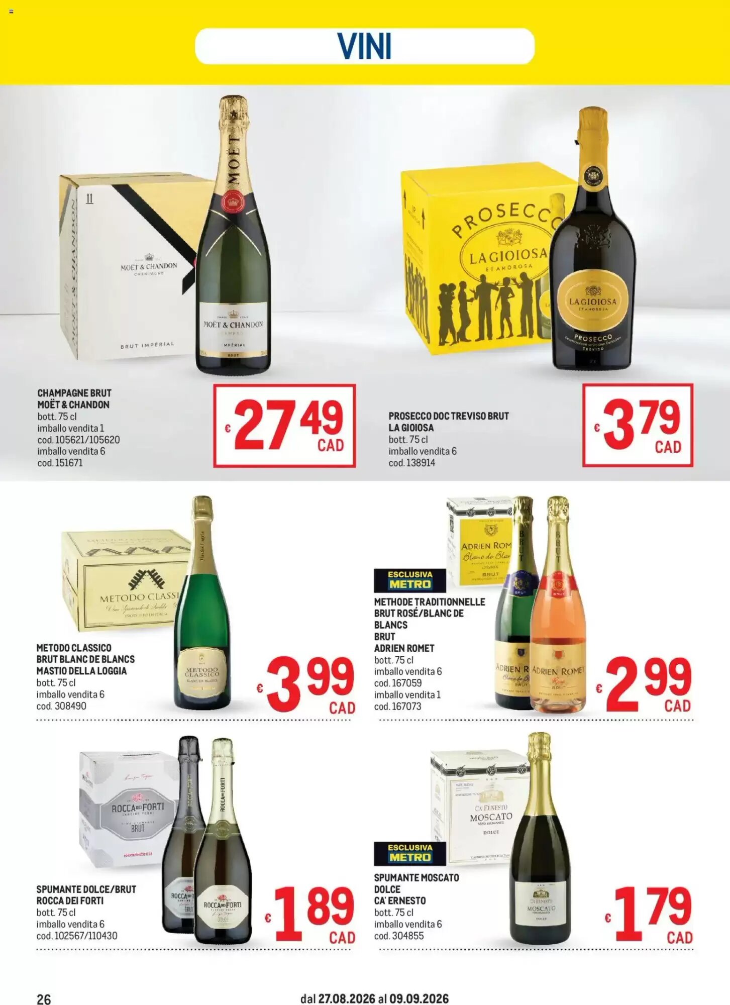 Volantino promozionale Metro  valide dal 27/08/2026 - Pagina 26.