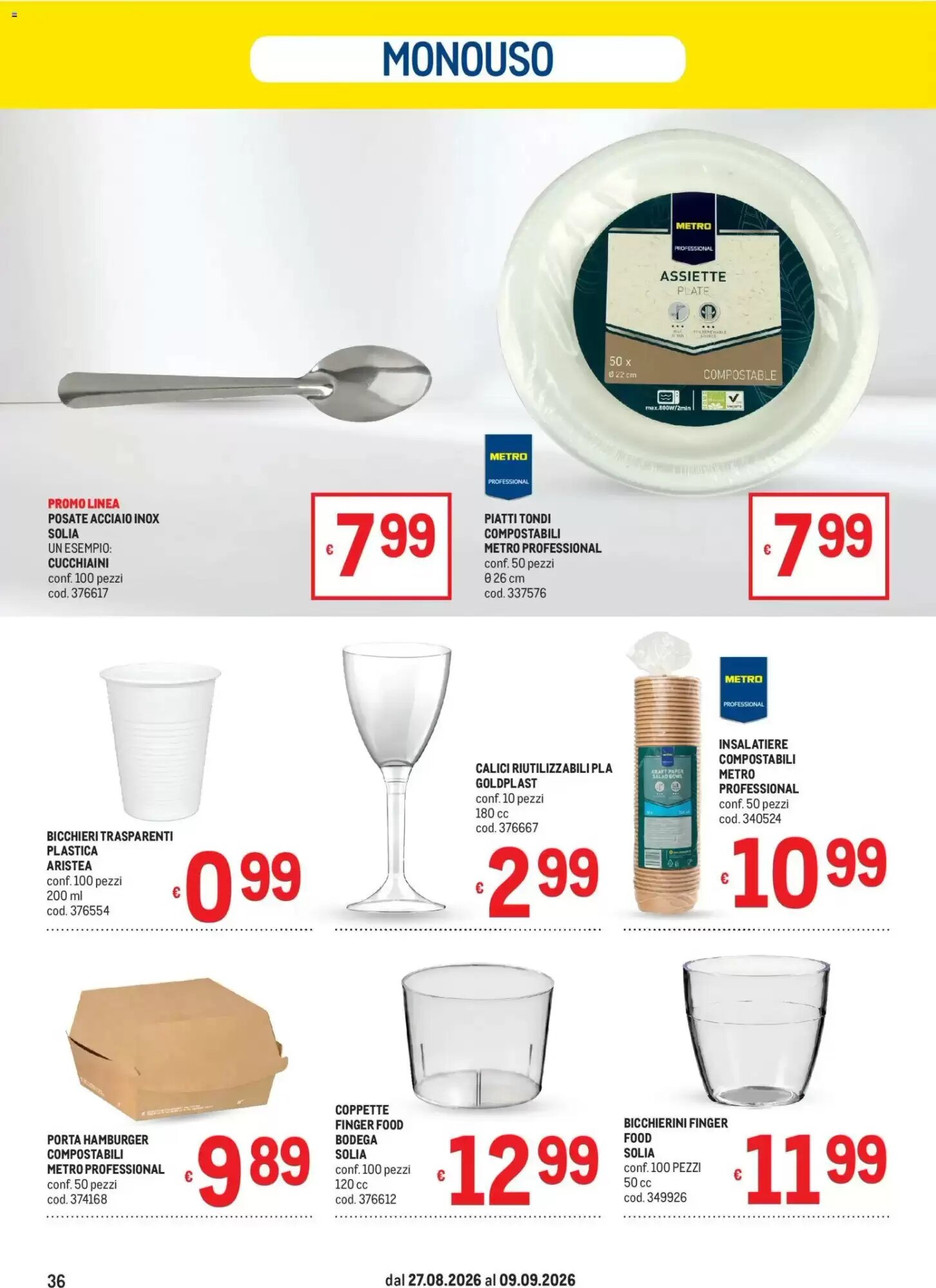 Volantino promozionale Metro  valide dal 27/08/2026 - Pagina 36.