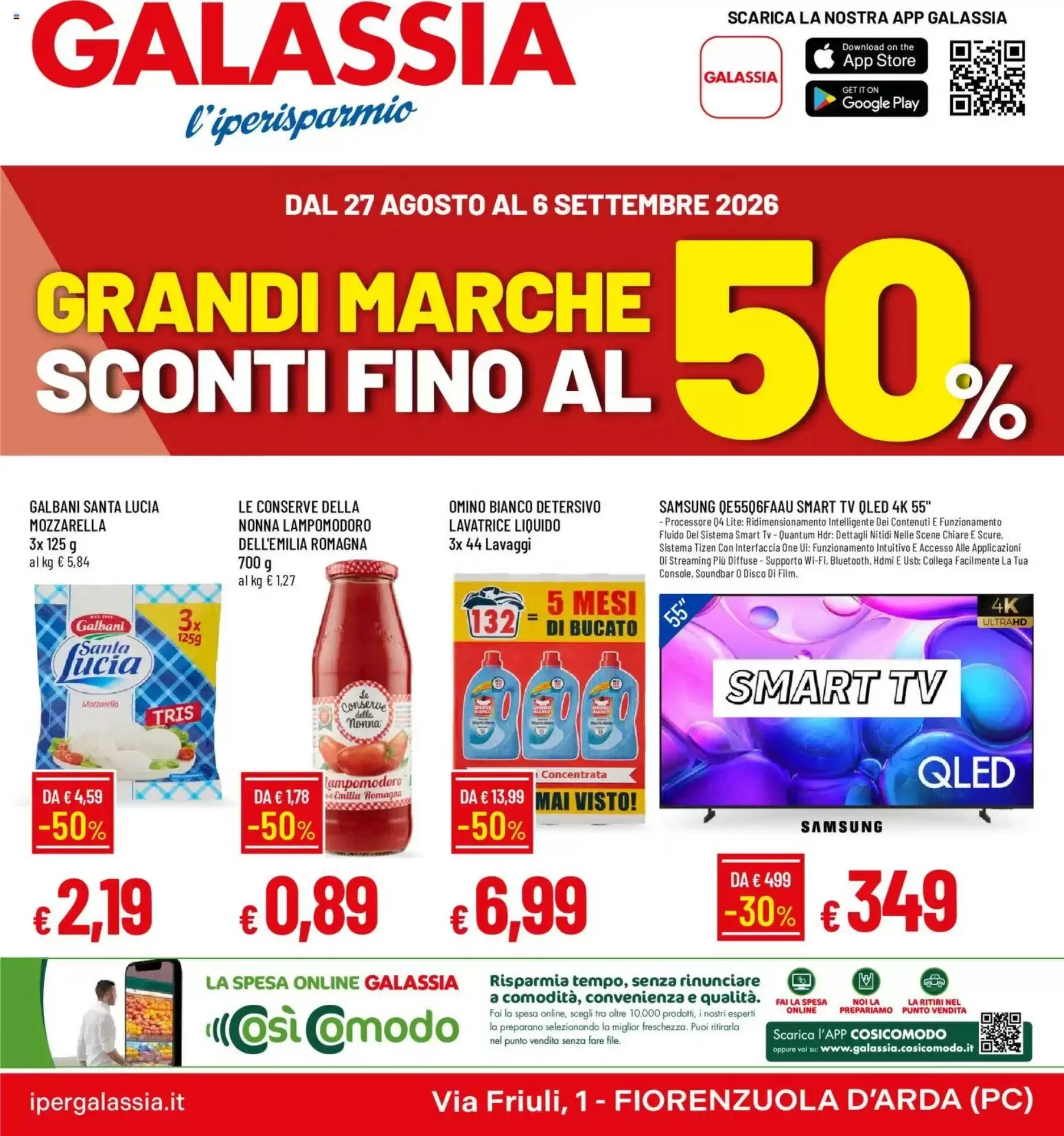 Volantino promozionale Galassia valide dal 27/08/2026 - Pagina 1.