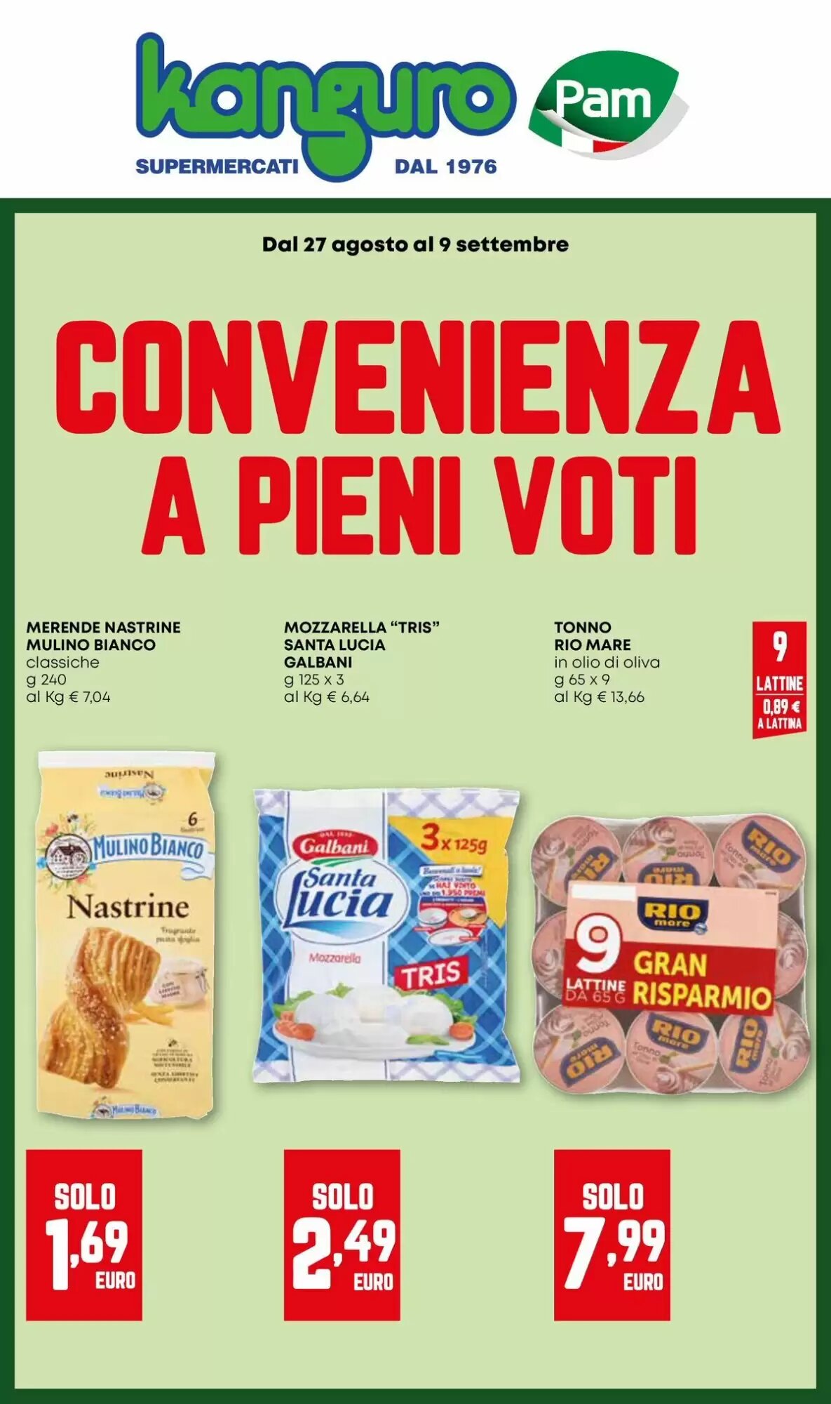 Volantino promozionale Kanguro  valide dal 27/08/2026 - Pagina 1.