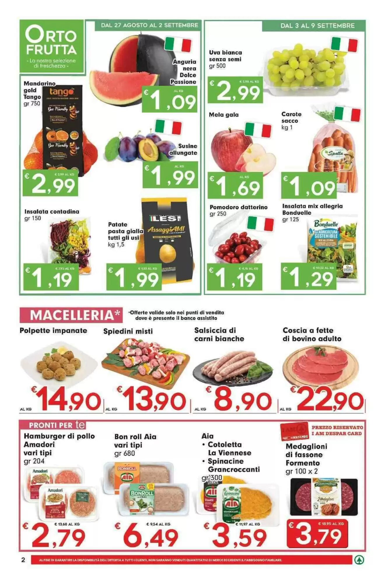 Volantino promozionale Despar  valide dal 27/08/2026 - Pagina 2.