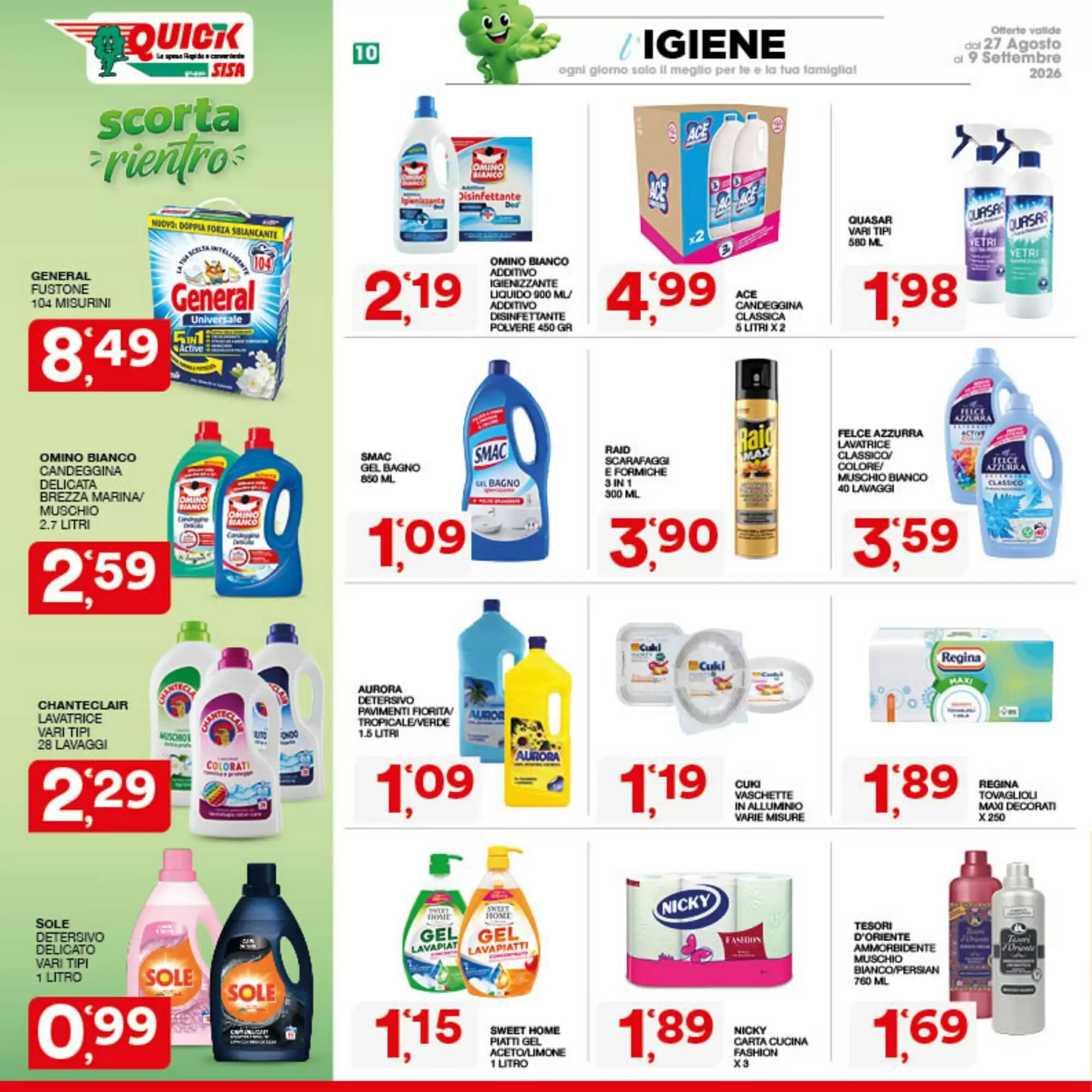 Volantino promozionale Quick Sisa  valide dal 27/08/2026 - Pagina 10.