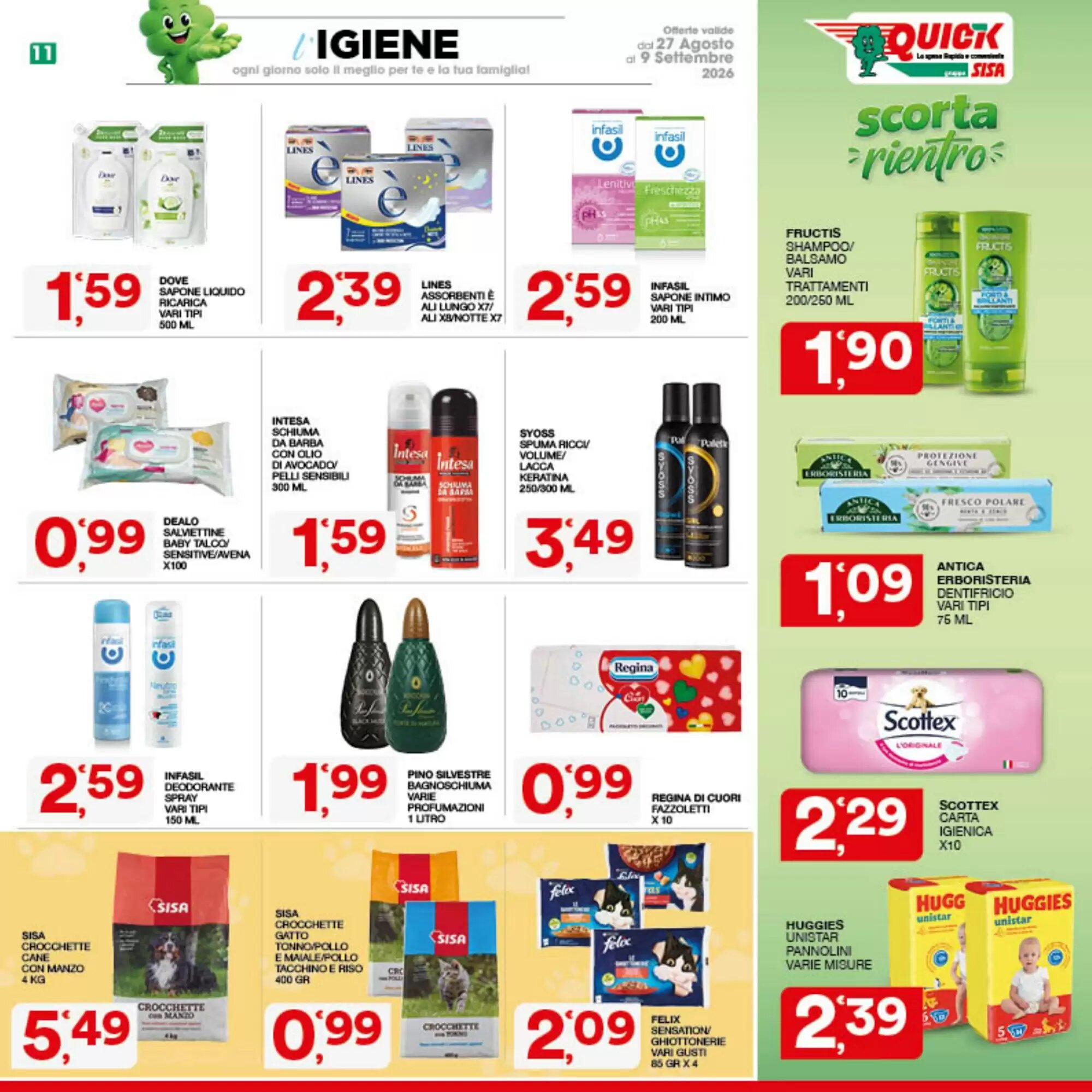 Volantino promozionale Quick Sisa  valide dal 27/08/2026 - Pagina 11.