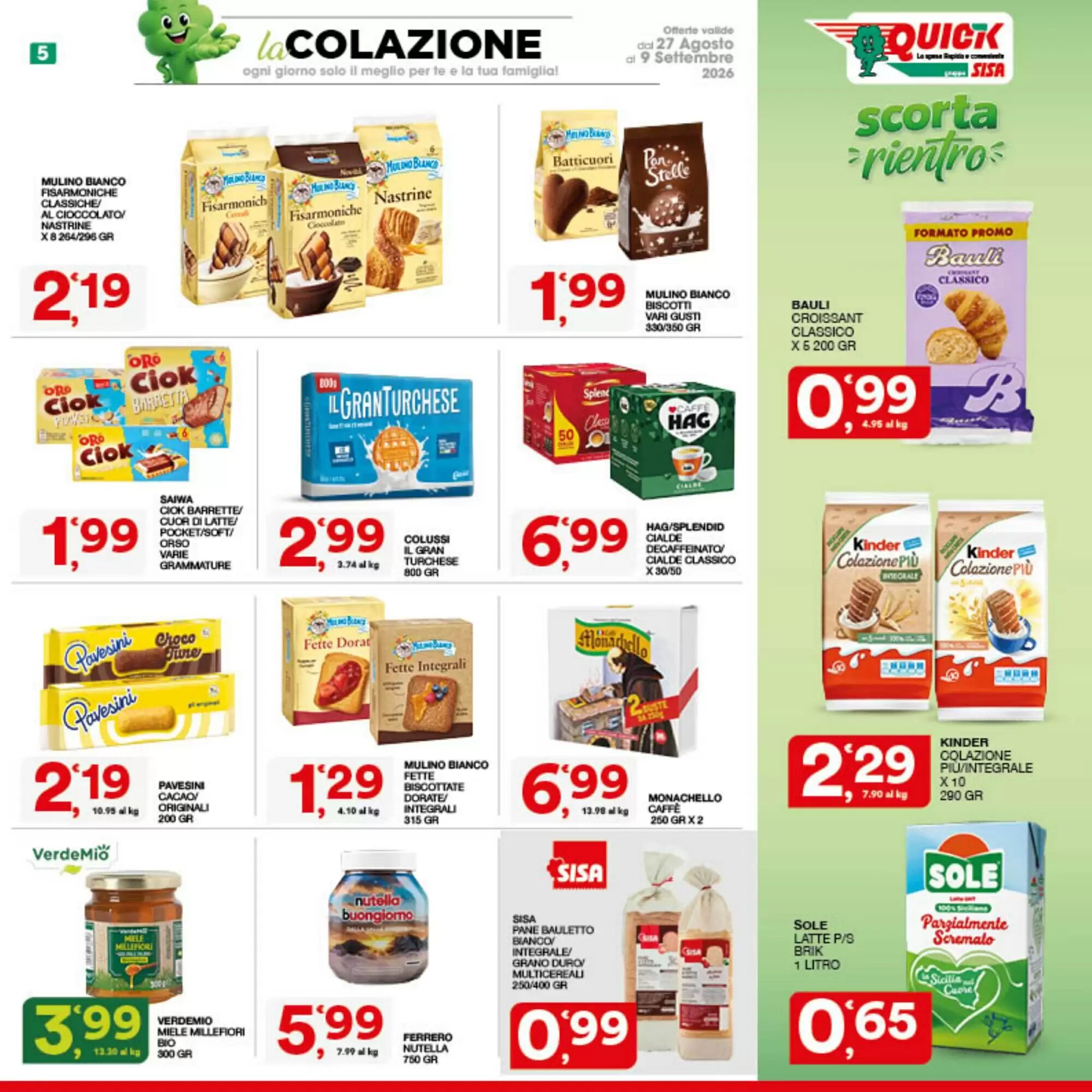 Volantino promozionale Quick Sisa  valide dal 27/08/2026 - Pagina 5.