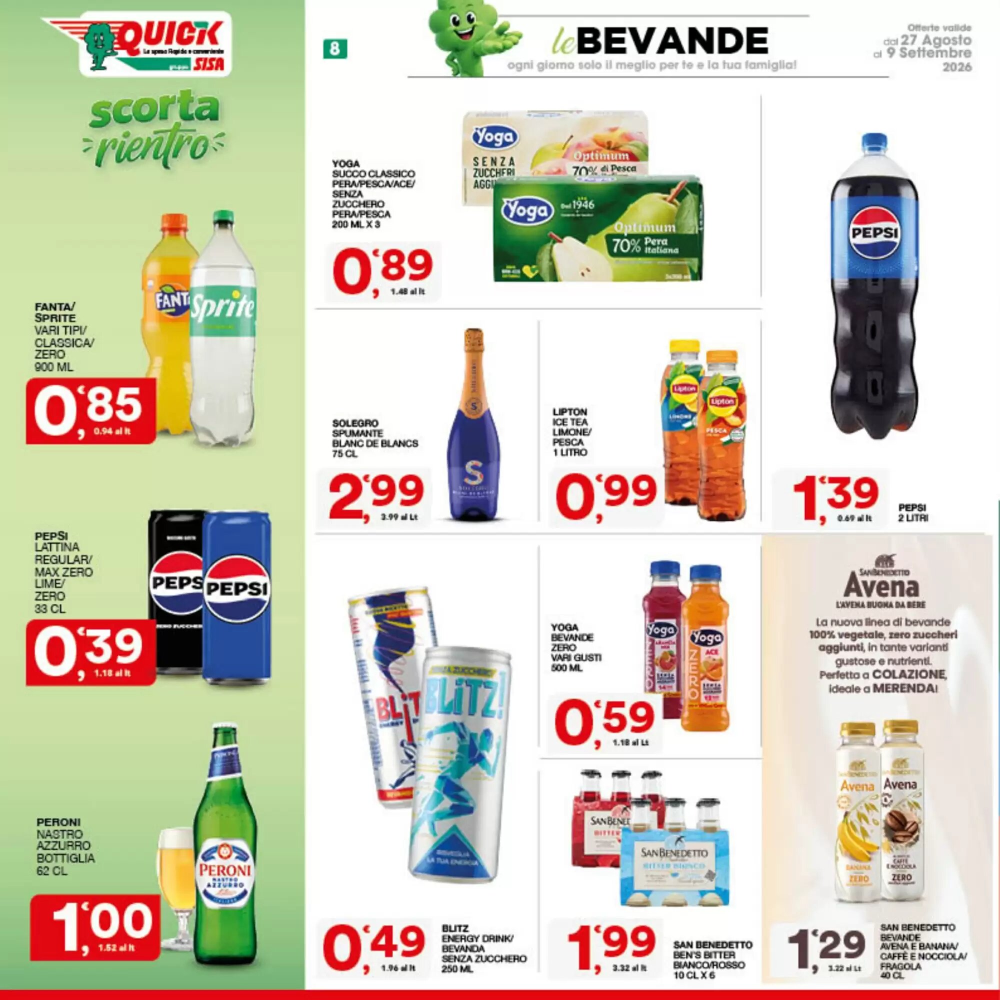 Volantino promozionale Quick Sisa  valide dal 27/08/2026 - Pagina 8.