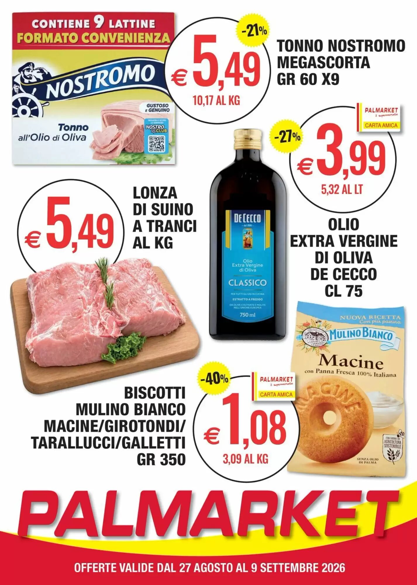 Volantino promozionale Palmarket  valide dal 27/08/2026 - Pagina 1.