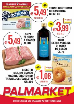 Volantino promozionale Palmarket  valide dal 27/08/2026