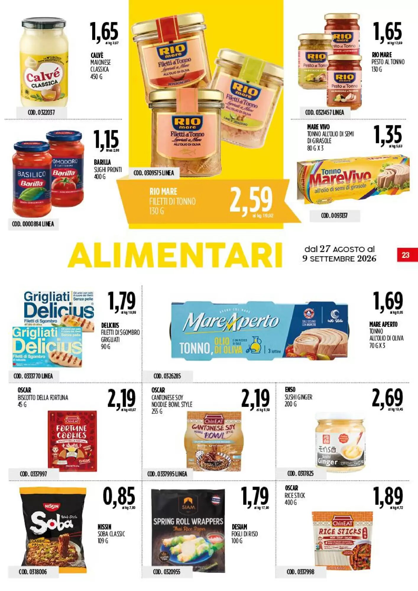 Volantino promozionale Carico Cash & Carry  valide dal 27/08/2026 - Pagina 23.