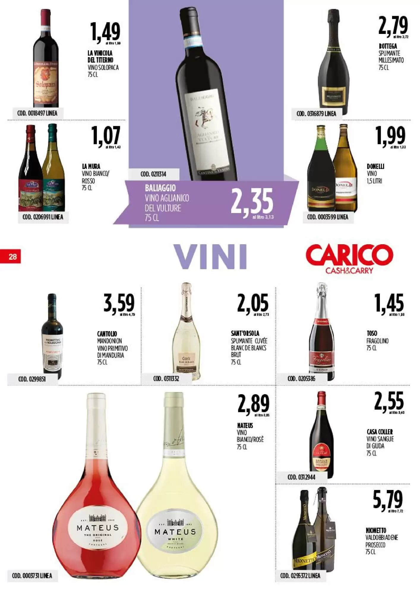 Volantino promozionale Carico Cash & Carry  valide dal 27/08/2026 - Pagina 28.