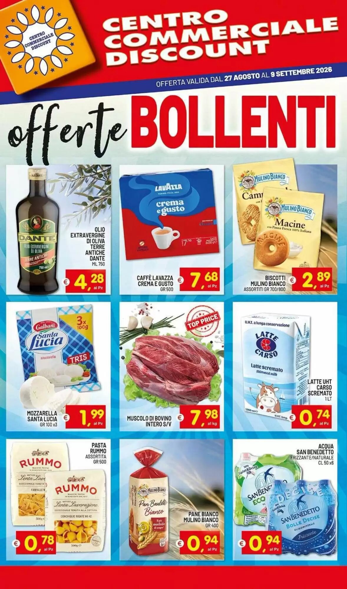 Volantino promozionale Centro Commerciale Discount valide dal 27/08/2026 - Pagina 1.