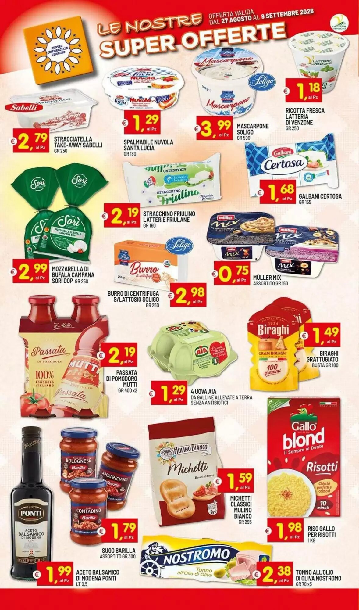 Volantino promozionale Centro Commerciale Discount  valide dal 27/08/2026 - Pagina 8.