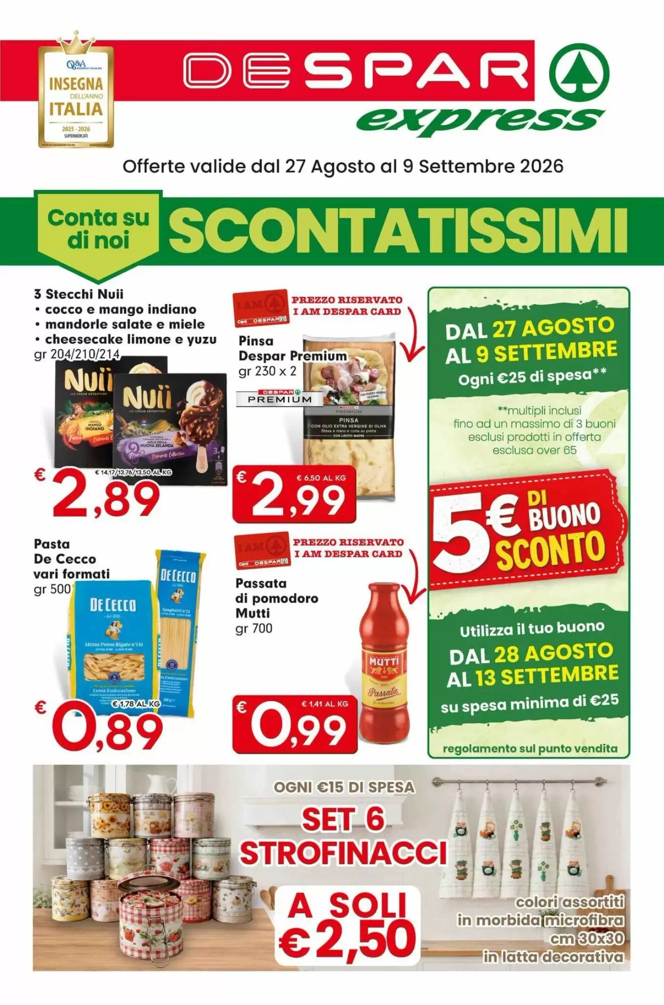 Volantino promozionale Despar  valide dal 27/08/2026 - Pagina 1.