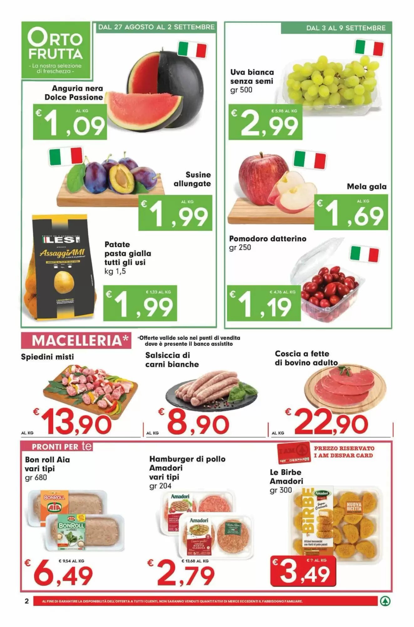 Volantino promozionale Despar  valide dal 27/08/2026 - Pagina 2.