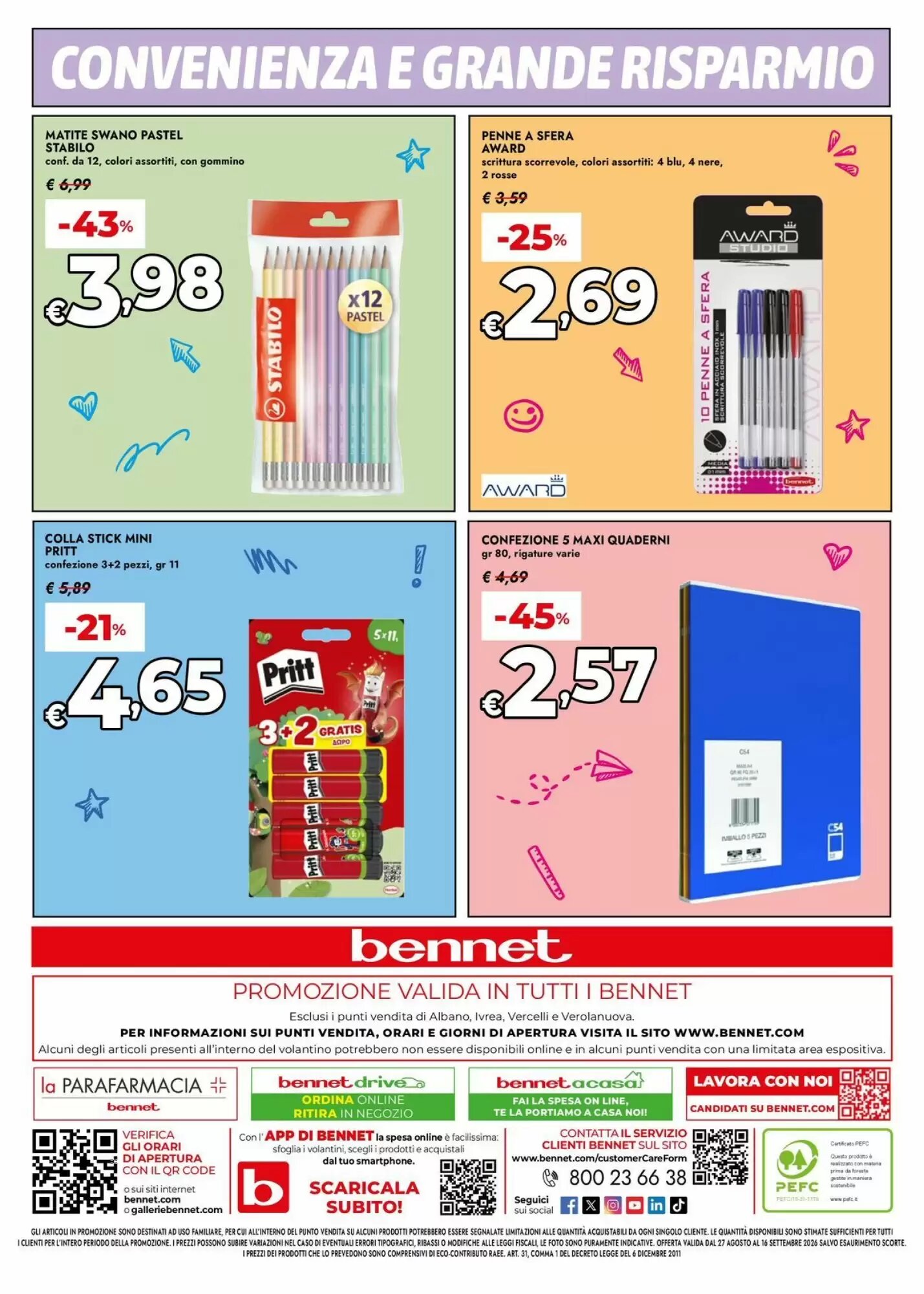 Volantino promozionale Bennet  valide dal 27/08/2026 - Pagina 16.