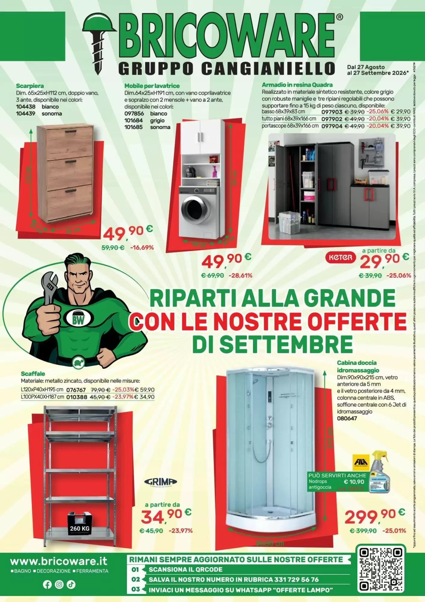 Volantino promozionale Bricoware valide dal 27/08/2026 - Pagina 1.