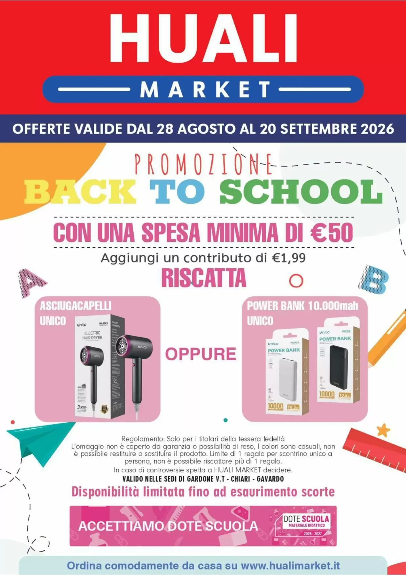 Volantino promozionale Huali Market valide dal 28/08/2026 - Pagina 1.