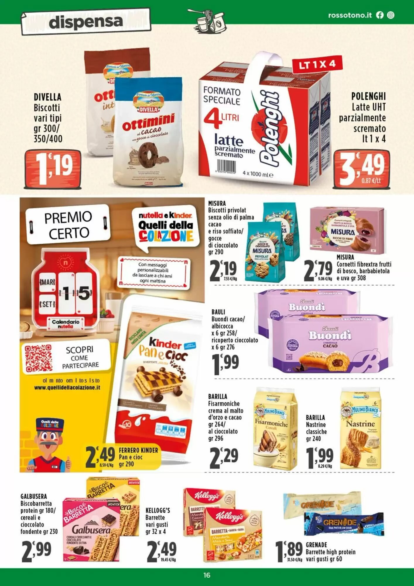 Volantino promozionale Rossotono  valide dal 29/08/2026 - Pagina 16.