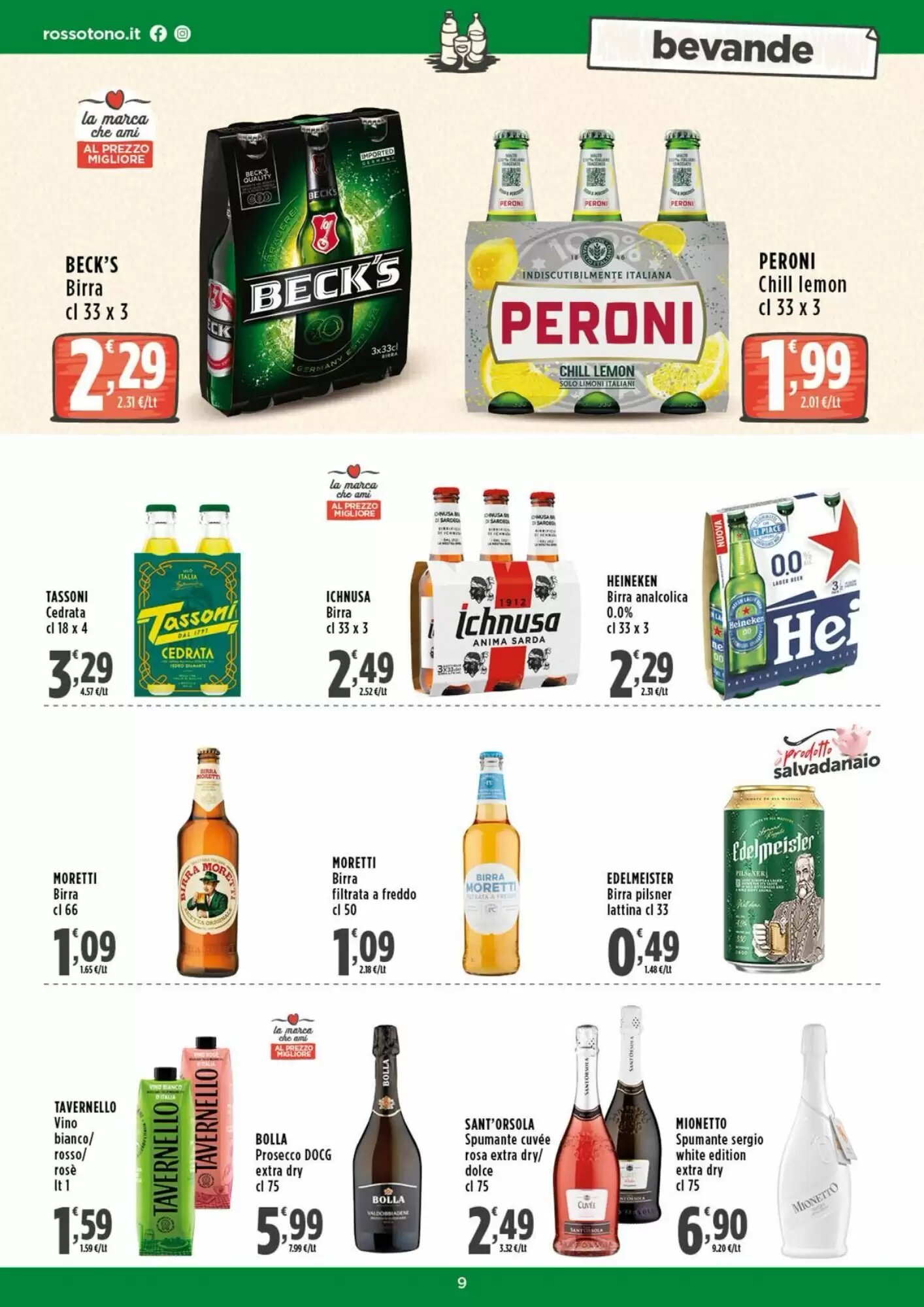 Volantino promozionale Rossotono  valide dal 29/08/2026 - Pagina 9.
