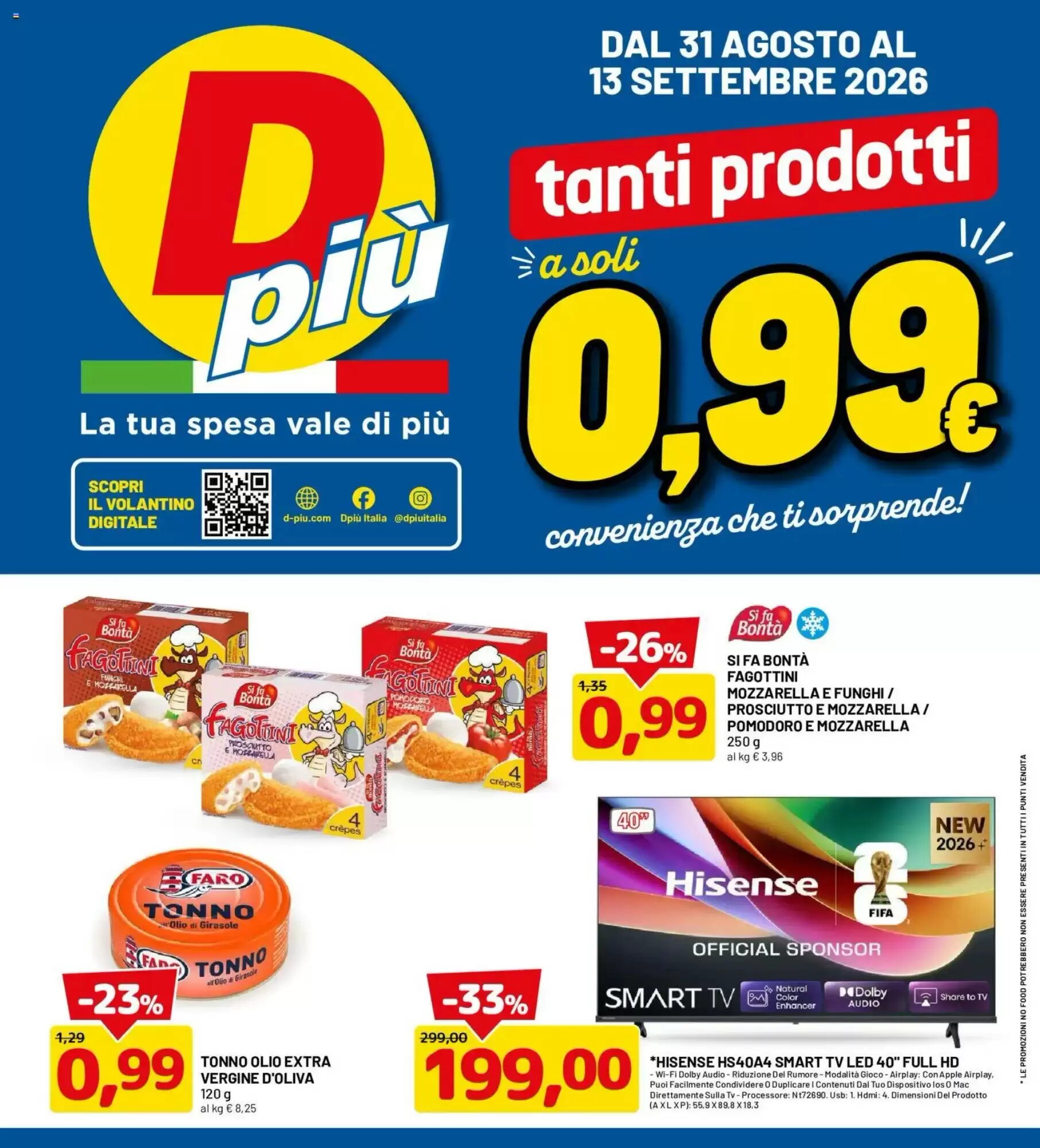 Volantino promozionale DPiù valide dal 31/08/2026 - Pagina 1.