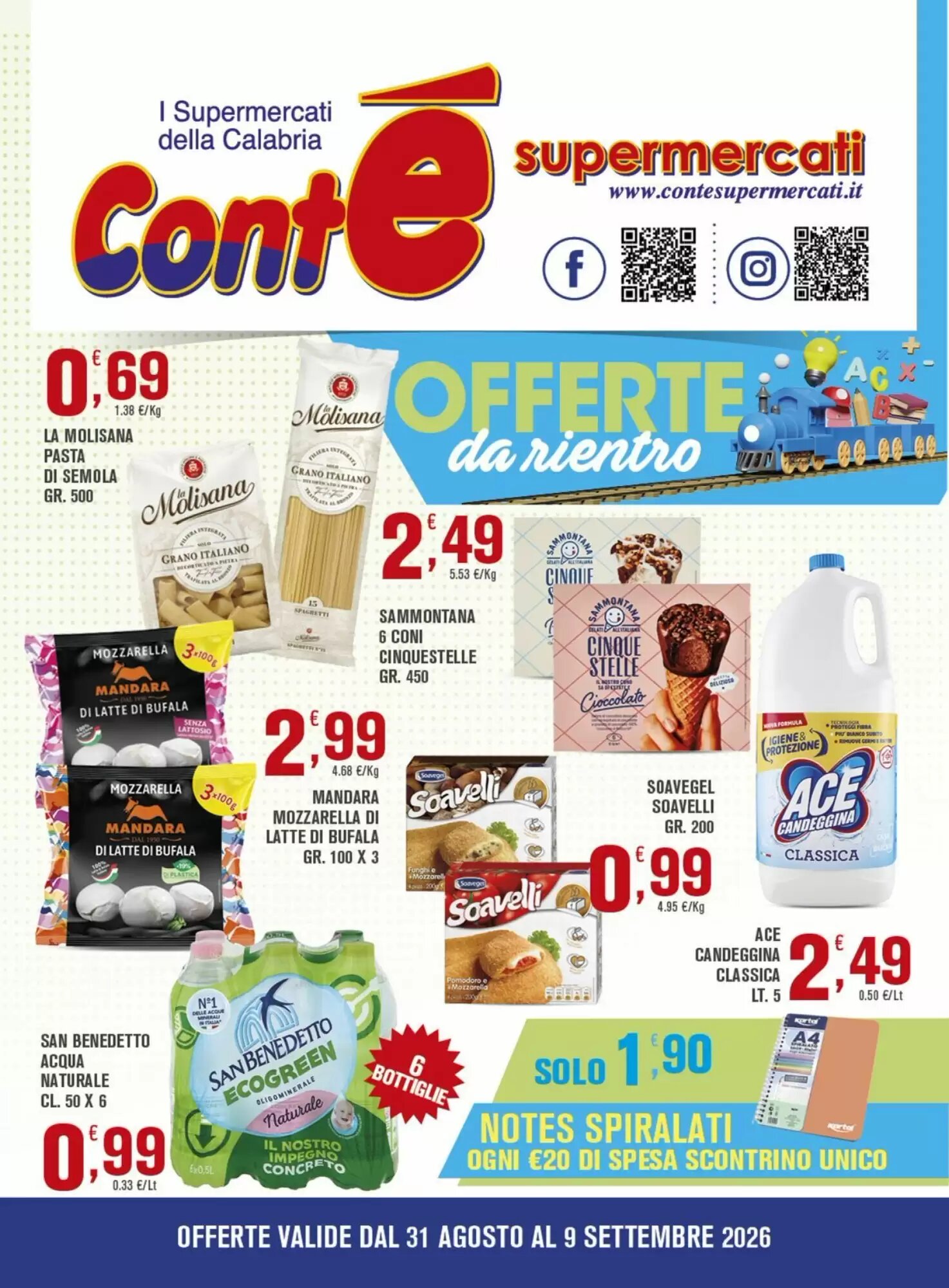Volantino promozionale Conté Supermercati valide dal 31/08/2026 - Pagina 1.