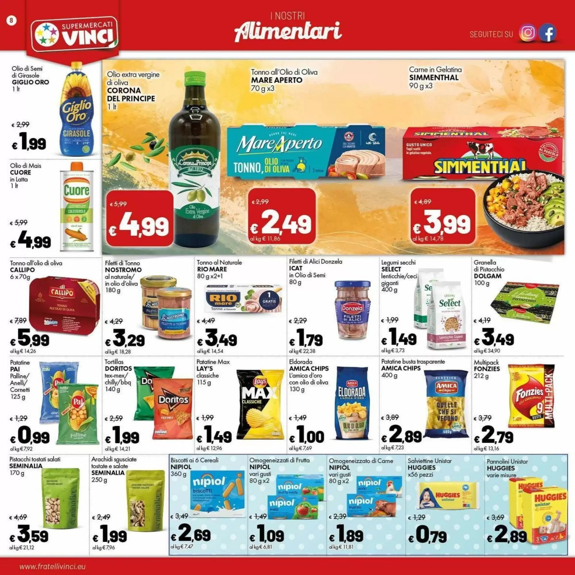 Volantino promozionale Supermercati Vinci  valide dal 31/08/2026 - Pagina 8.