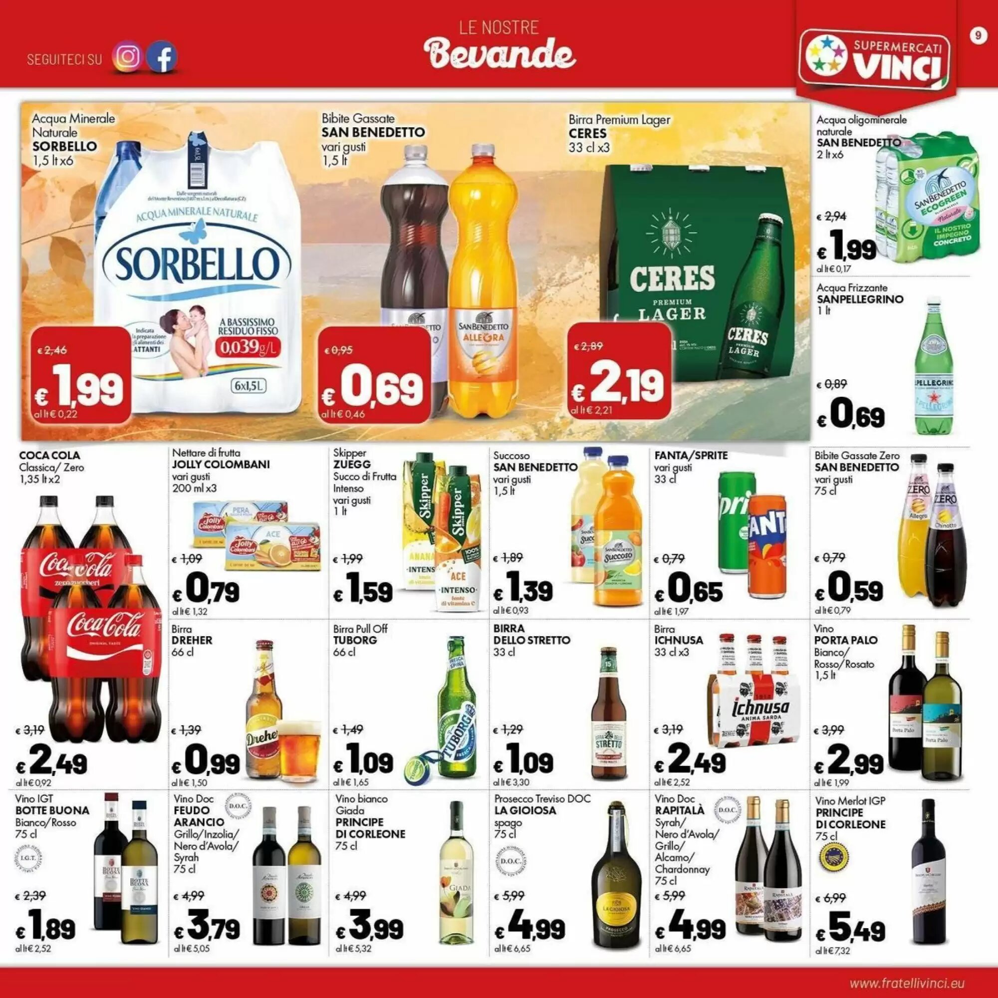 Volantino promozionale Supermercati Vinci  valide dal 31/08/2026 - Pagina 9.