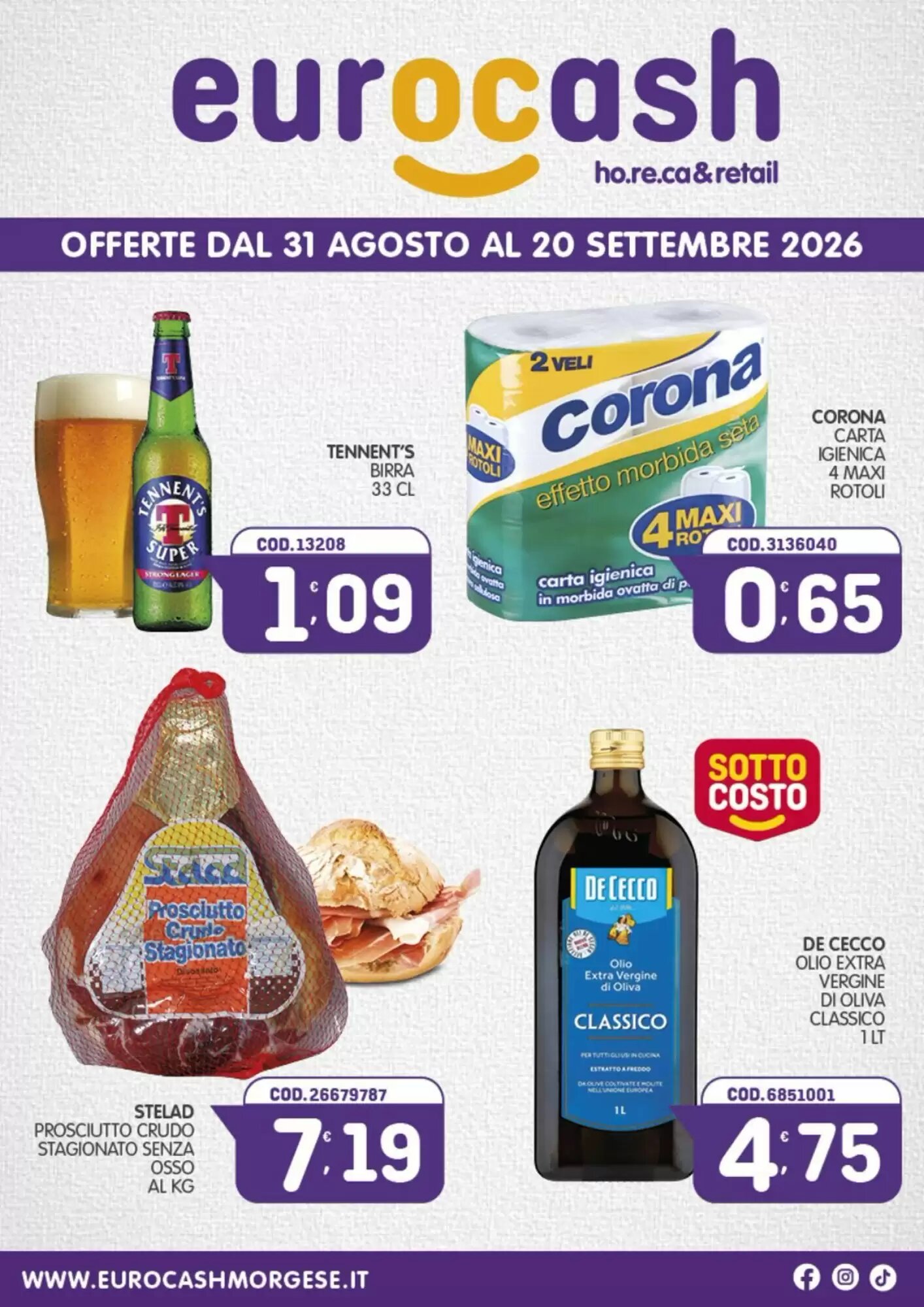 Volantino promozionale Eurocash valide dal 31/08/2026 - Pagina 1.