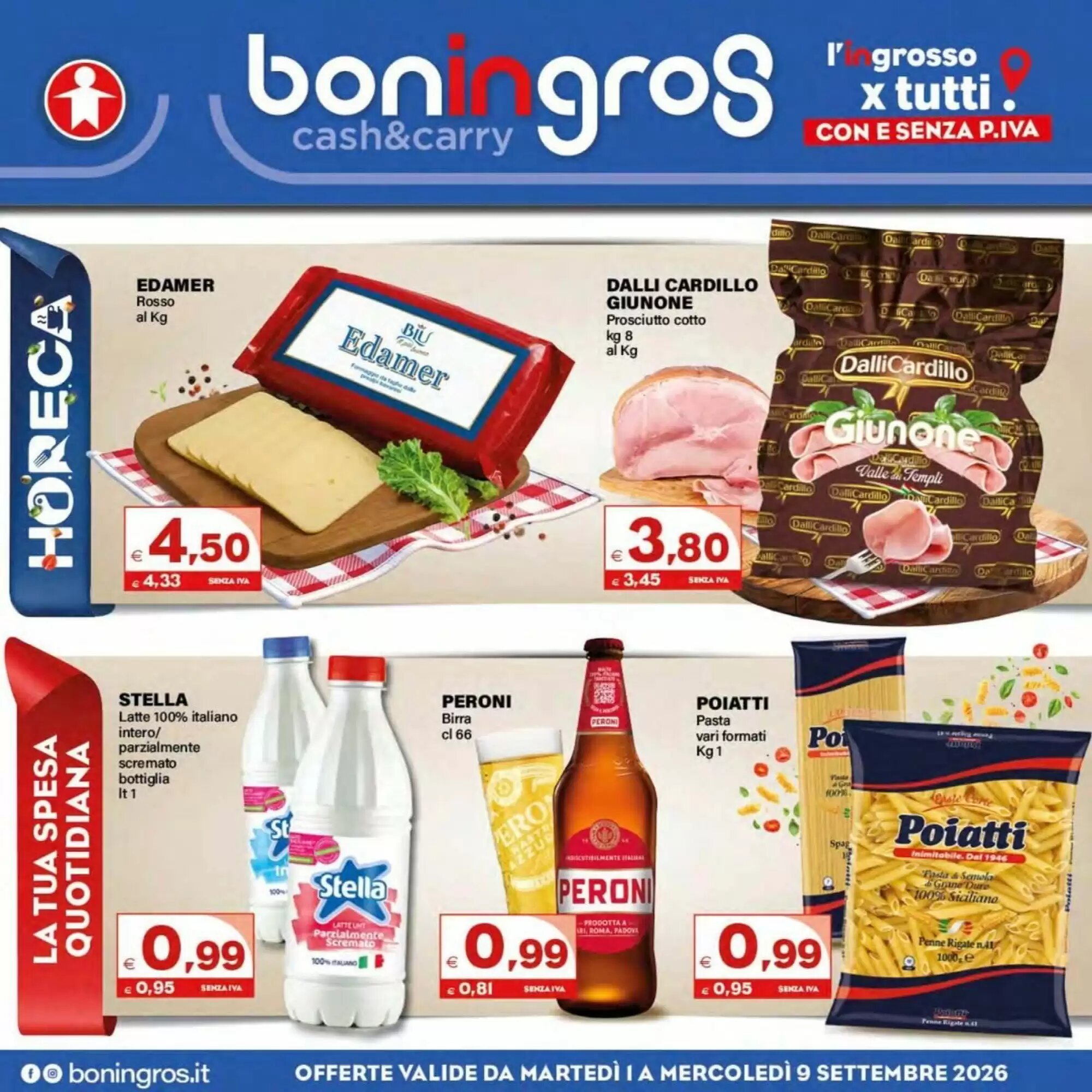 Volantino promozionale Boningros Cash and Carry  valide dal 31/08/2026 - Pagina 1.