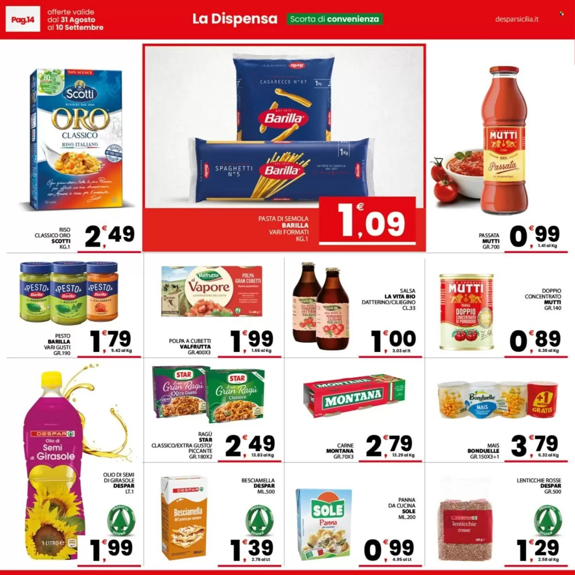 Volantino promozionale Despar Sicilia  valide dal 31/08/2026 - Pagina 14.