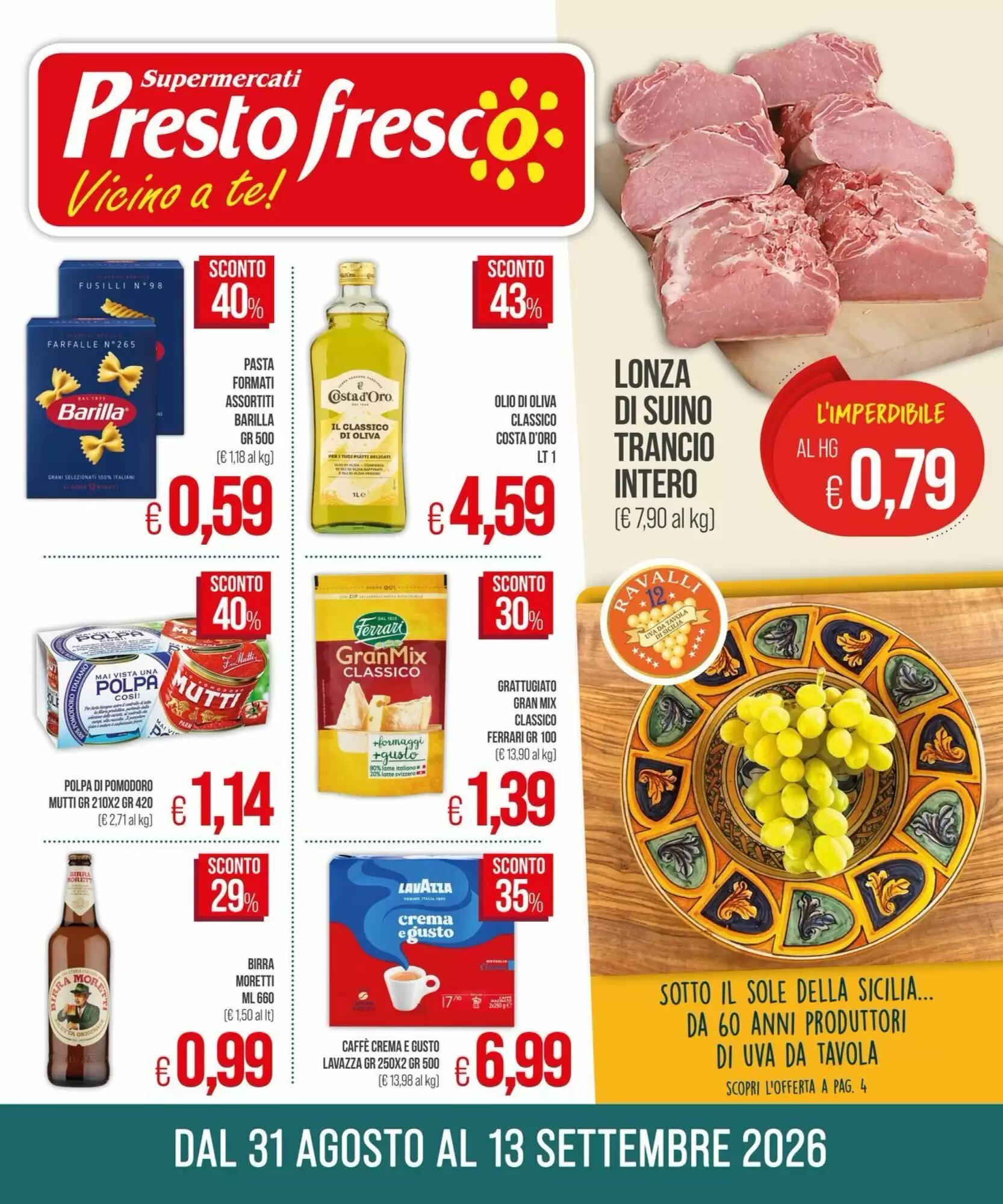 Volantino promozionale PrestoFresco  valide dal 31/08/2026 - Pagina 1.
