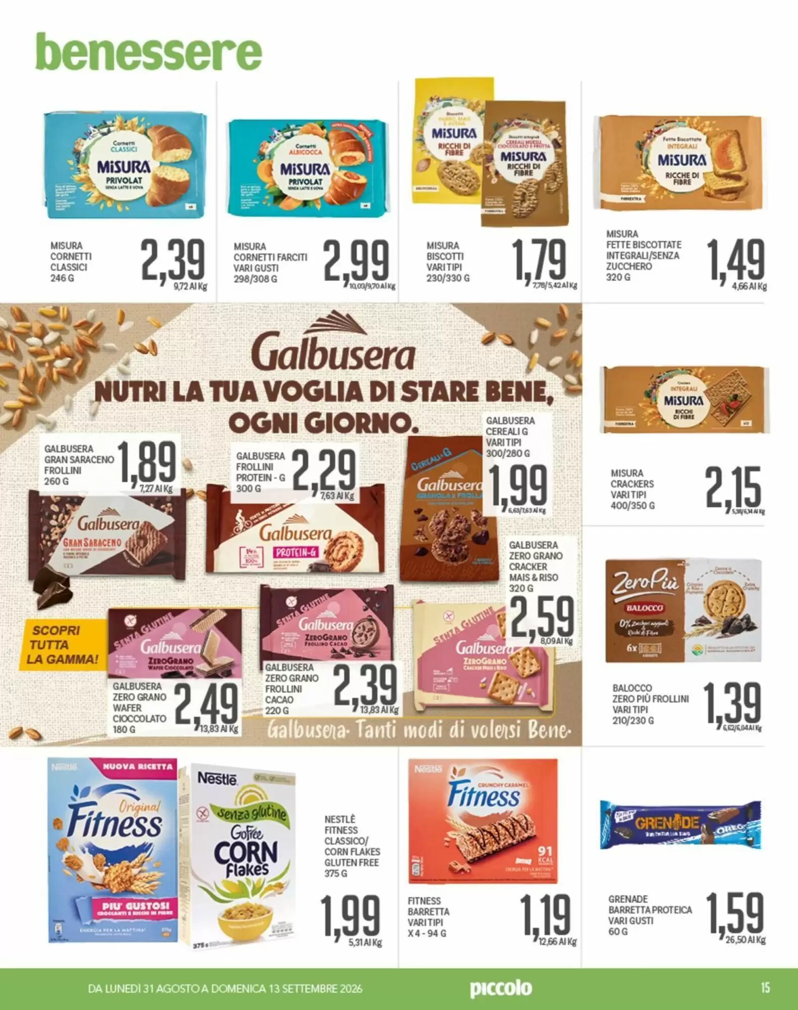 Volantino promozionale Supermercati Piccolo  valide dal 31/08/2026 - Pagina 15.