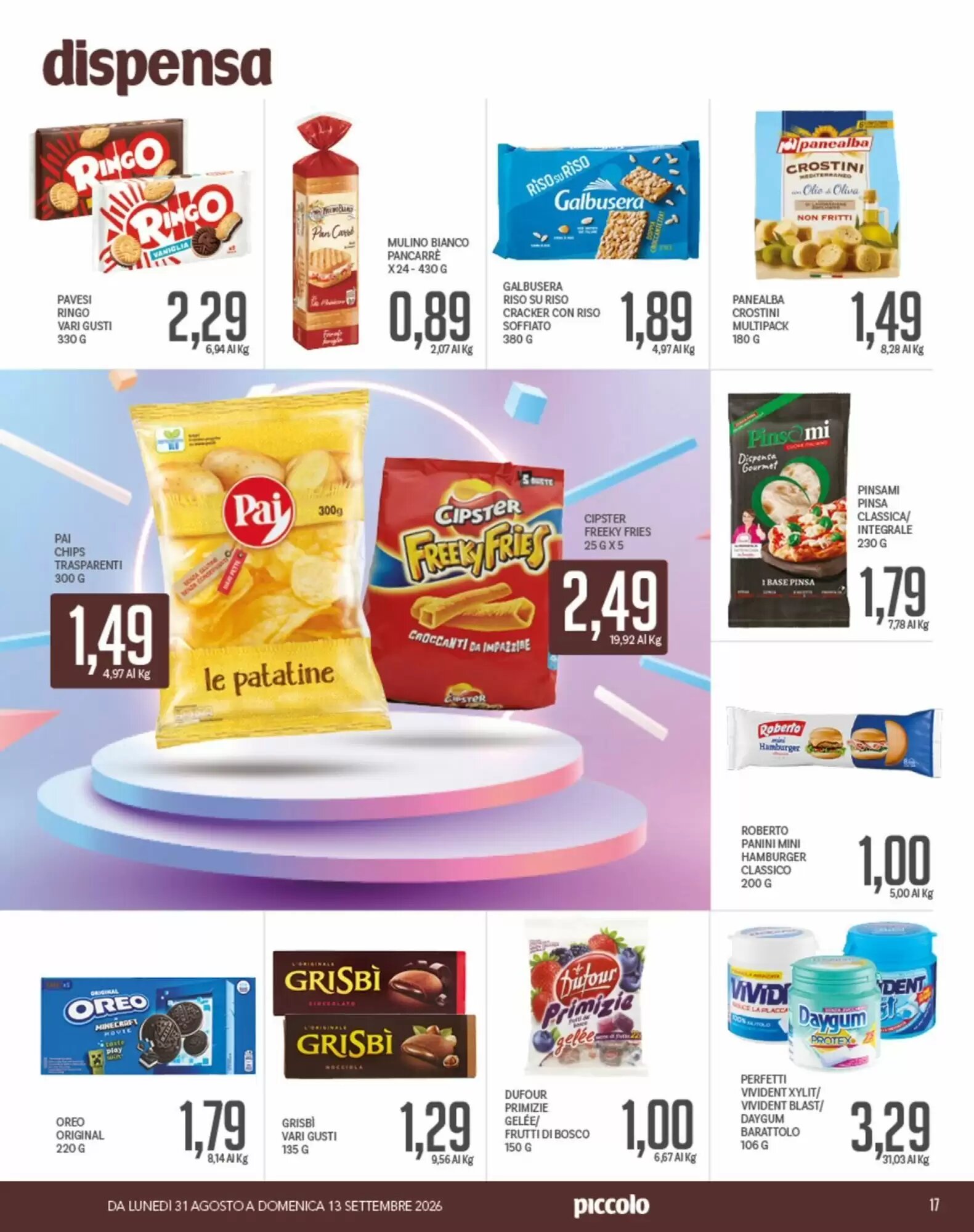 Volantino promozionale Supermercati Piccolo  valide dal 31/08/2026 - Pagina 17.