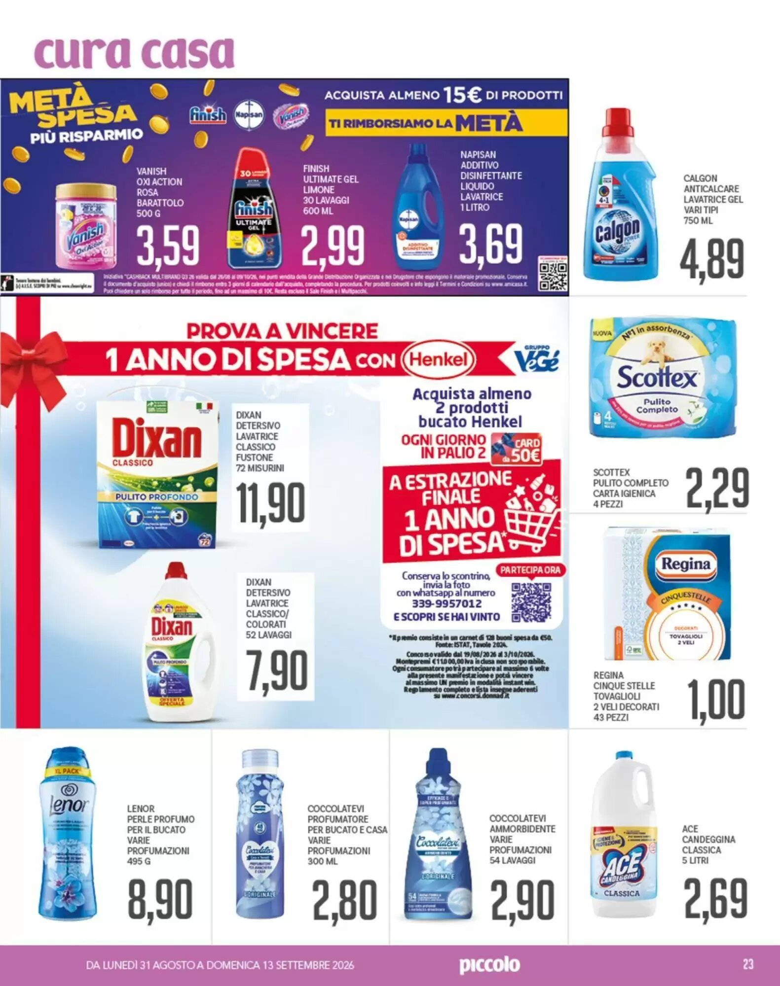 Volantino promozionale Supermercati Piccolo  valide dal 31/08/2026 - Pagina 23.