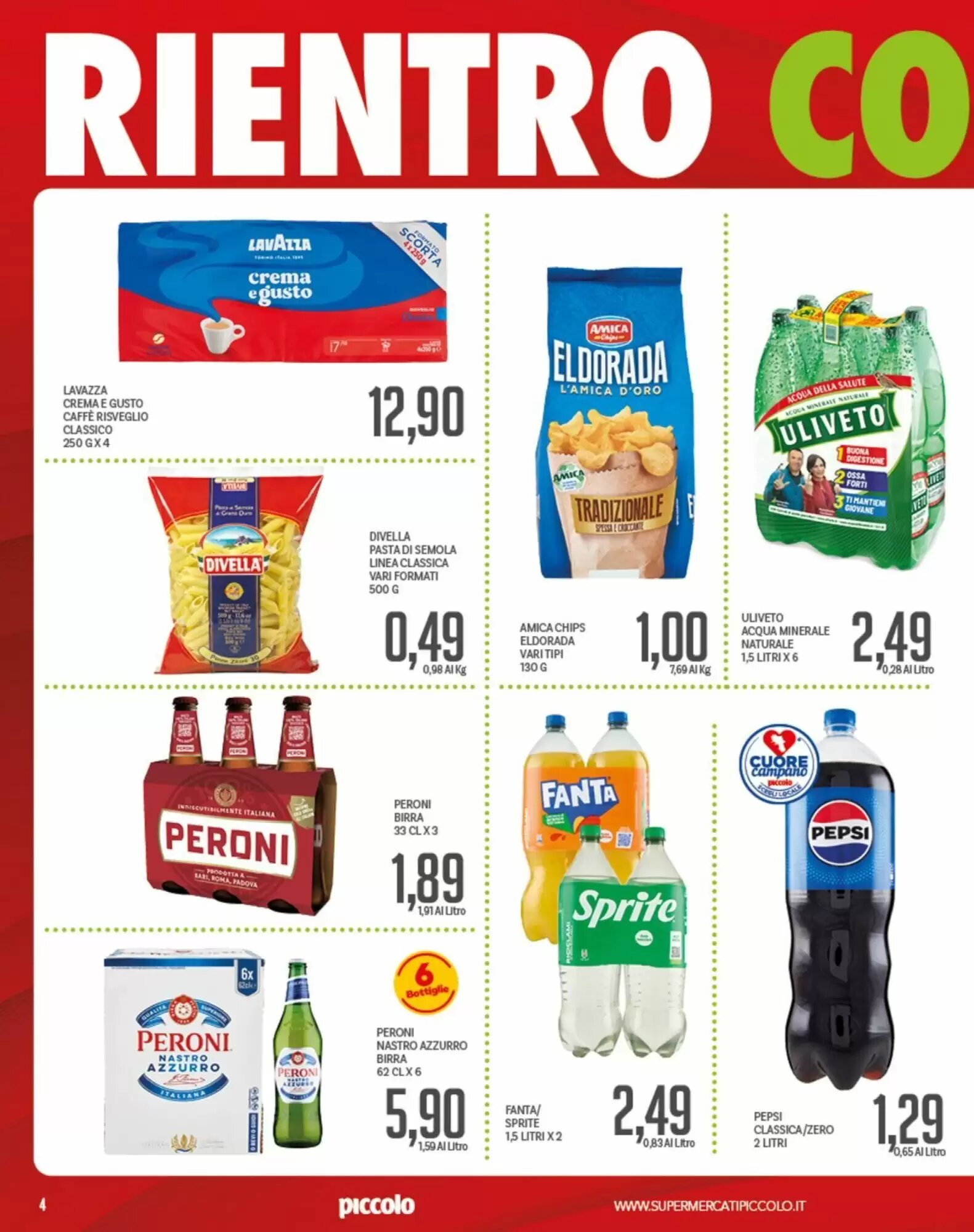 Volantino promozionale Supermercati Piccolo  valide dal 31/08/2026 - Pagina 4.