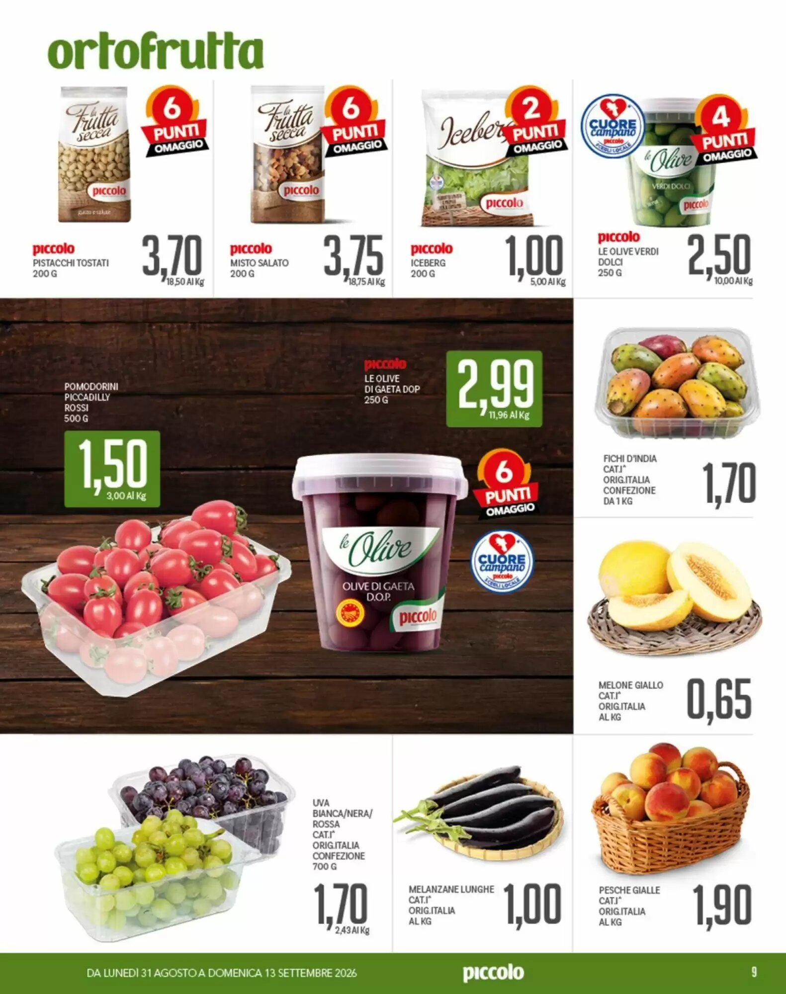 Volantino promozionale Supermercati Piccolo  valide dal 31/08/2026 - Pagina 9.
