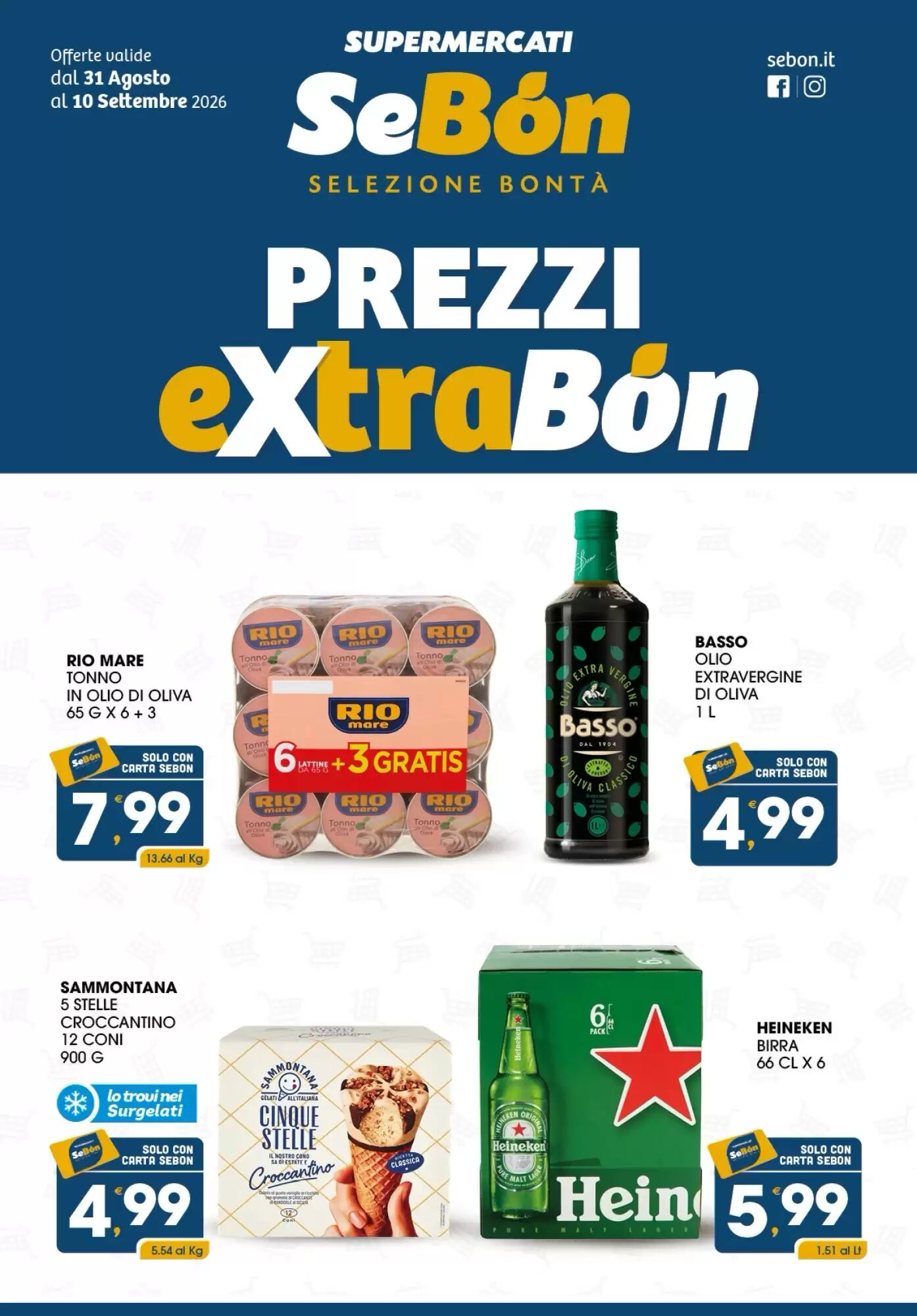 Volantino promozionale SeBón Supermercati valide dal 31/08/2026 - Pagina 1.