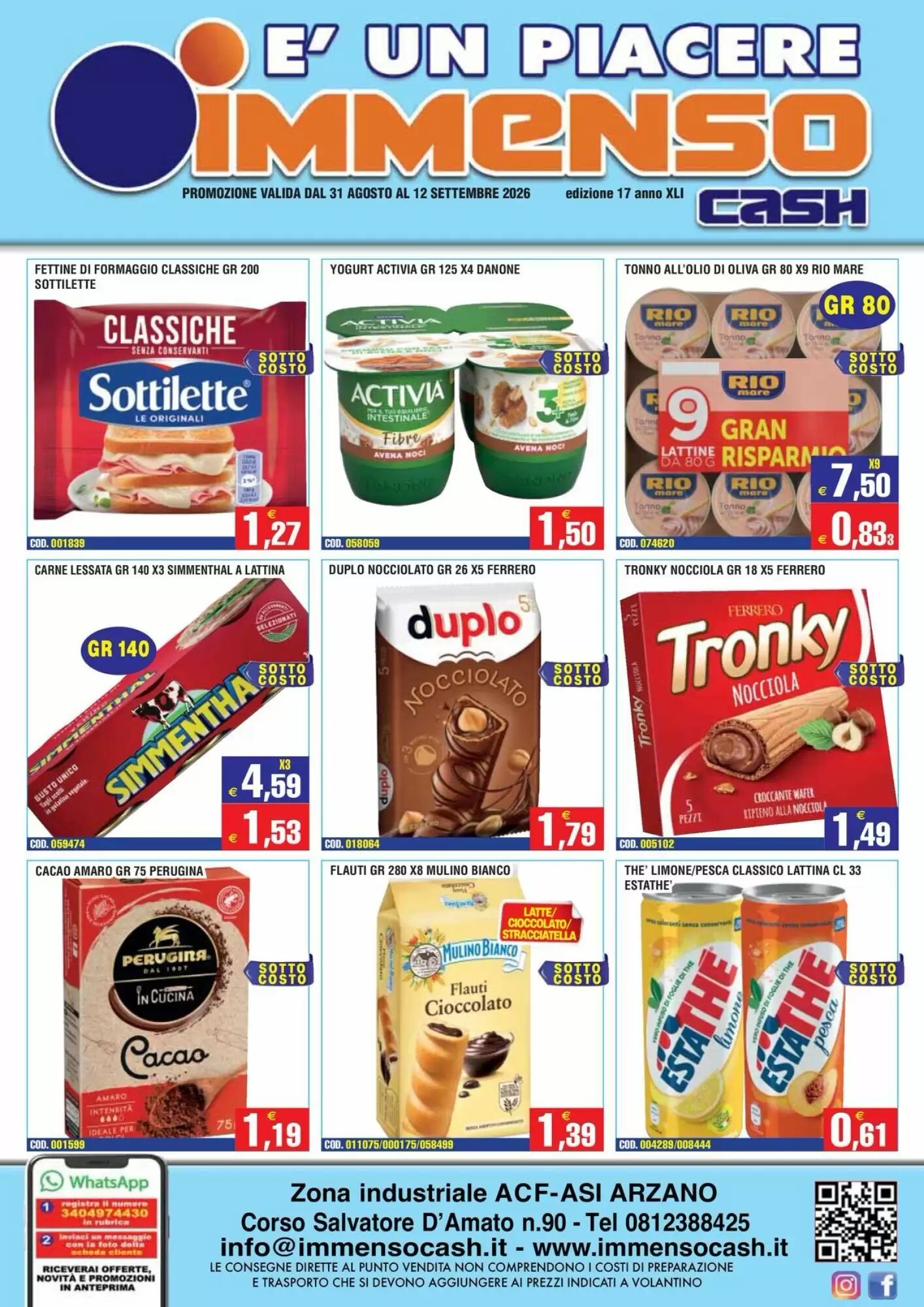 Volantino promozionale Immenso Cash valide dal 31/08/2026 - Pagina 1.