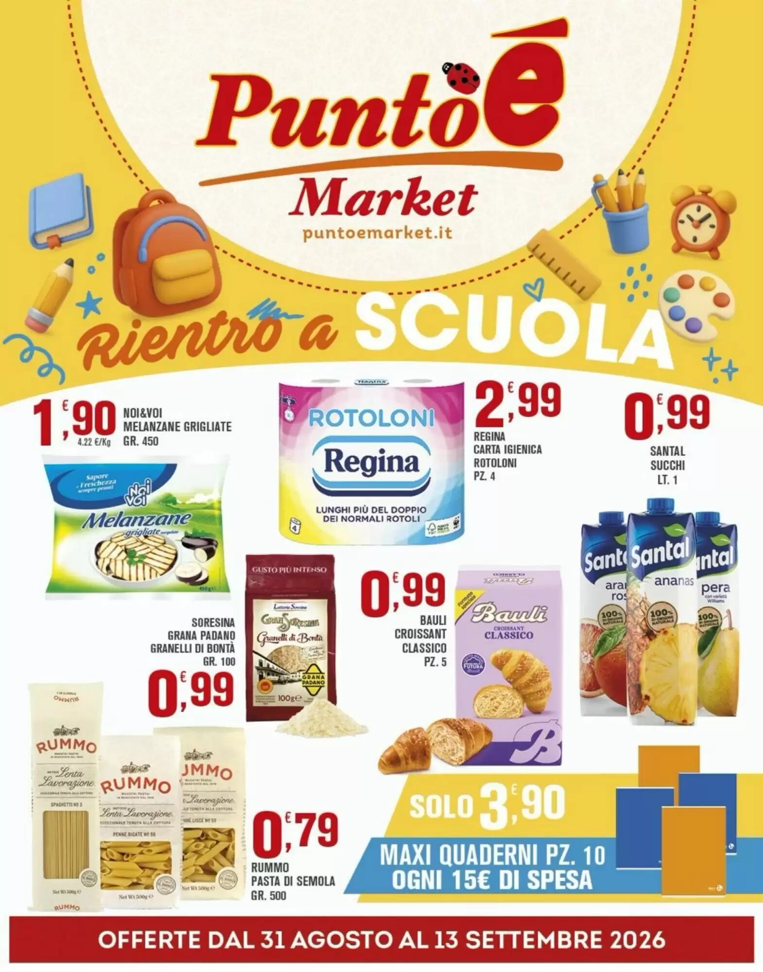 Volantino promozionale Punto é market  valide dal 31/08/2026 - Pagina 1.