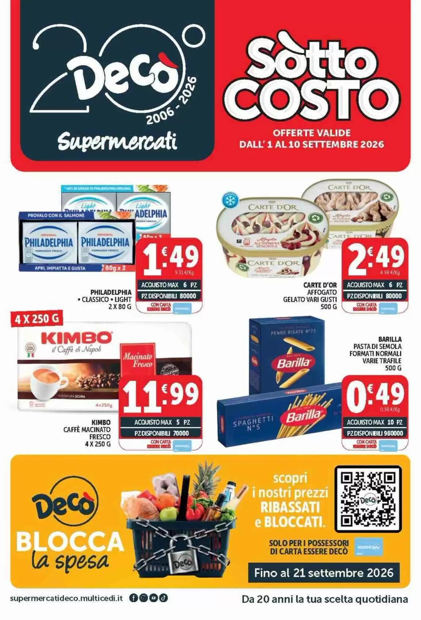 Volantino promozionale Deco Supermercati valide dal 01/09/2026 - Pagina 1.
