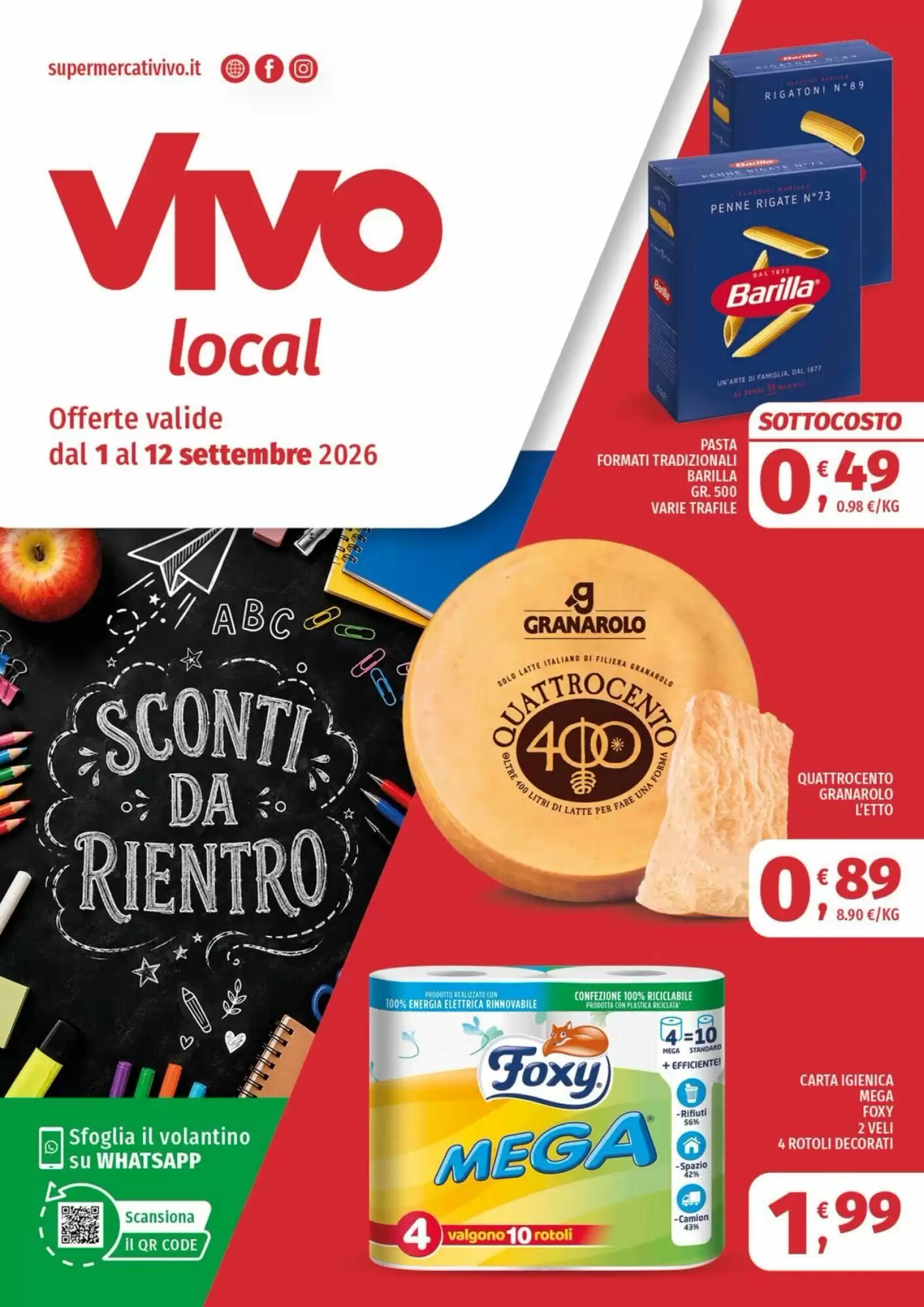 Volantino promozionale Vivo Supermercati valide dal 01/09/2026 - Pagina 1.