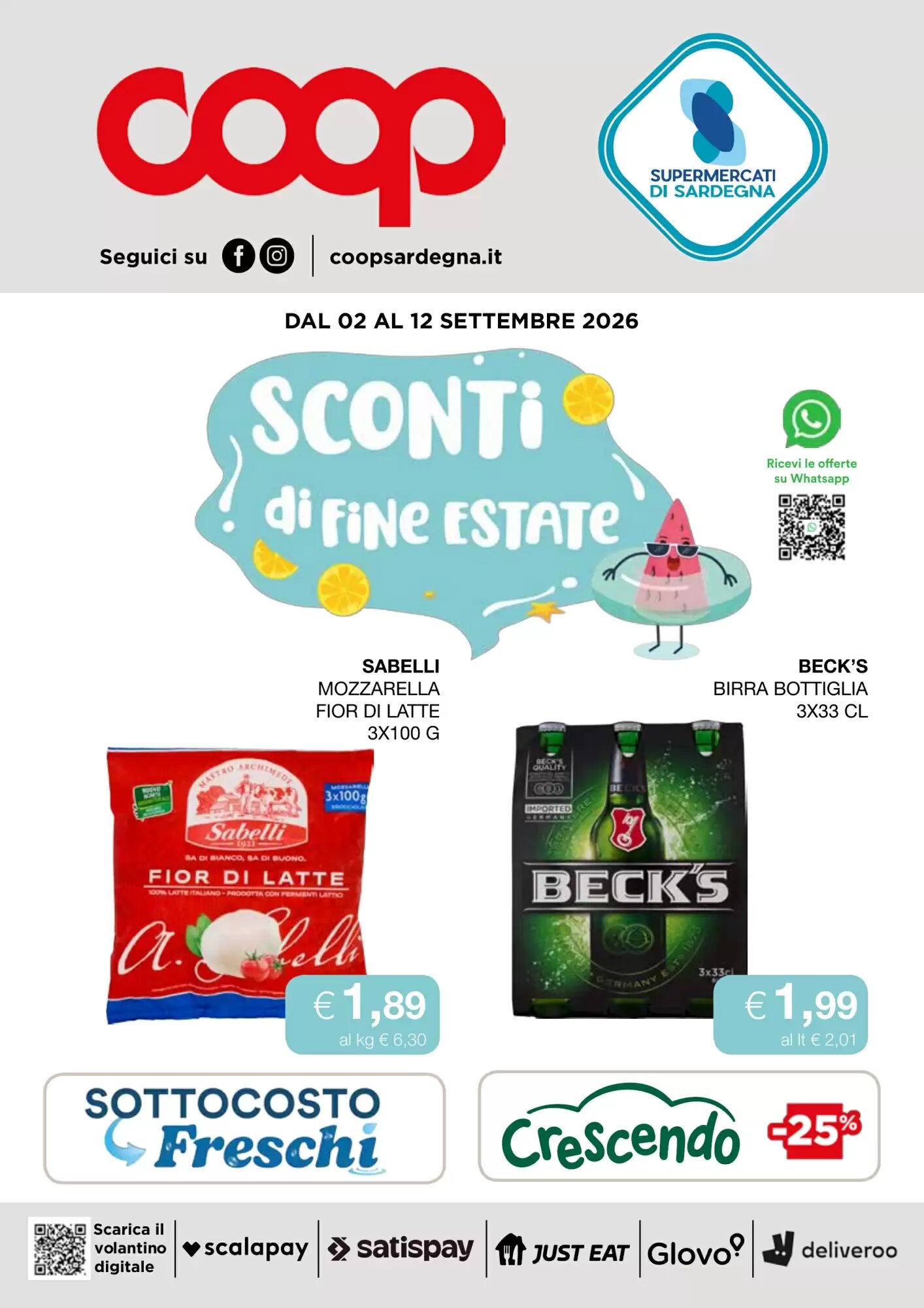 Volantino promozionale Coop Sardegna valide dal 02/09/2026 - Pagina 1.